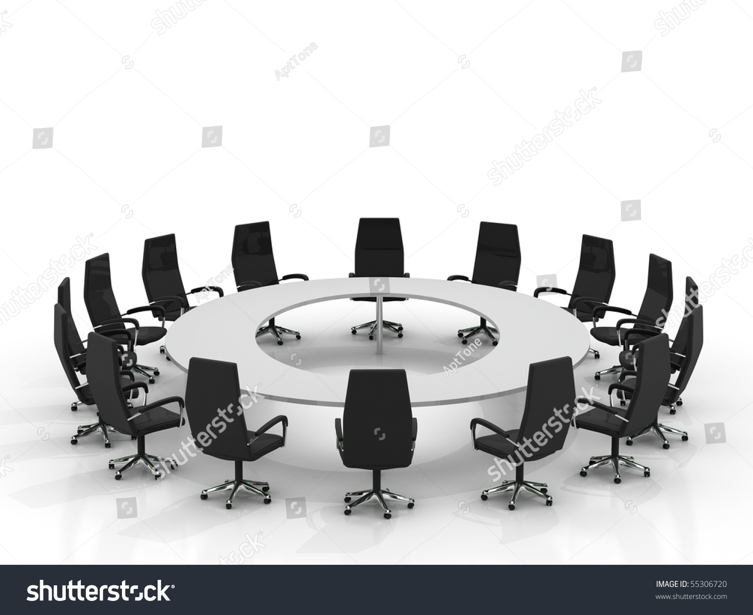 Conference Table And Chairs In Meeting Room Stock Photo 55306720 ...