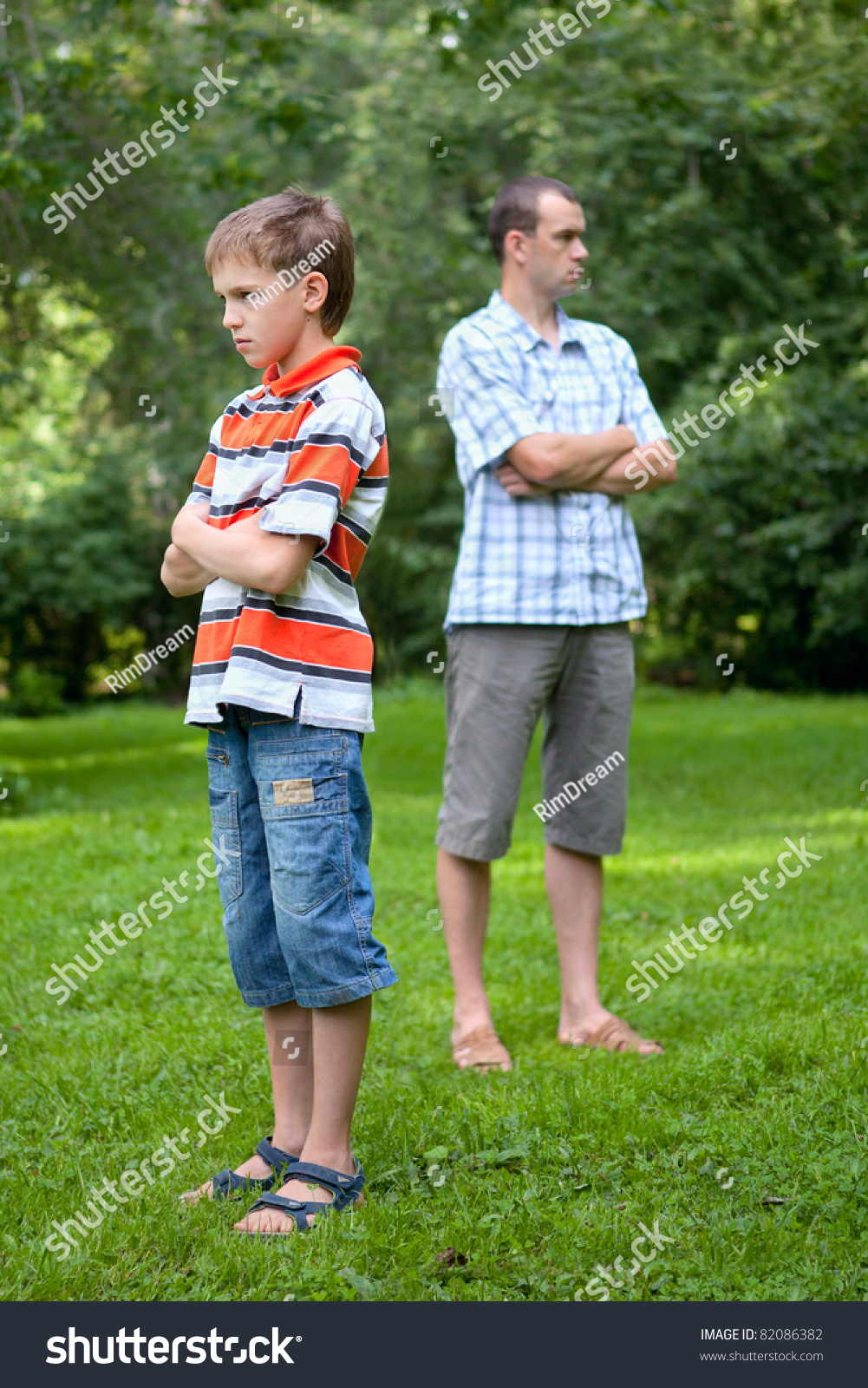 Conflict Father Son Outdoor Stock Photo Edit Now 82086382