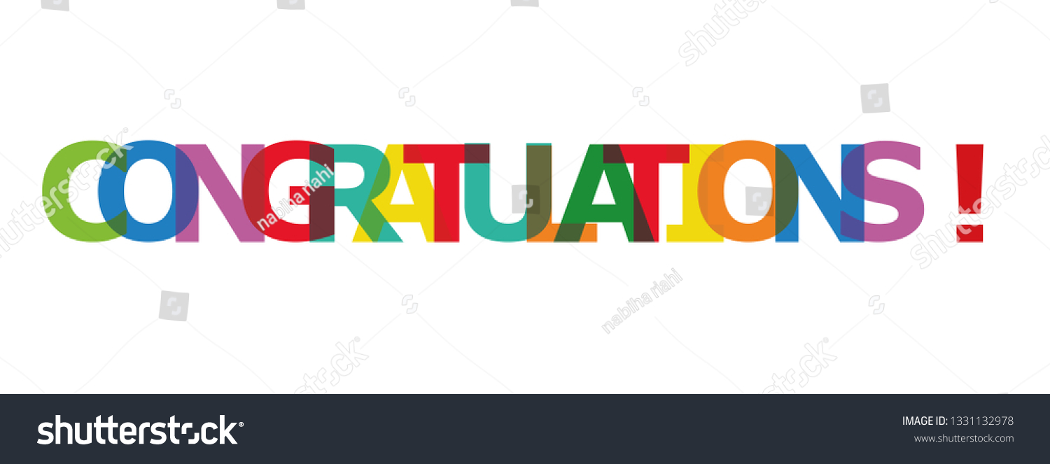 Congratulations White Background Stock Illustration 1331132978