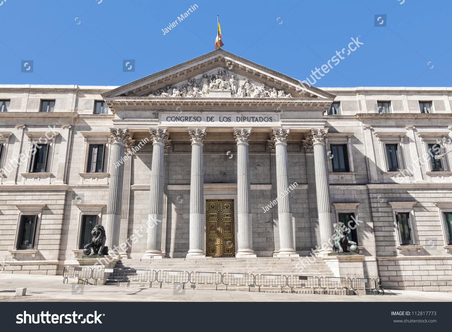 Congress Deputies Building Spanish Parliament Madrid Stock Photo ...