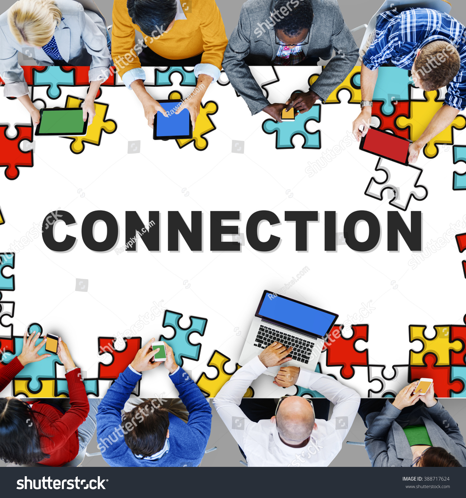 Connection Social Media Online Unity Concept Stock Photo 388717624 ...