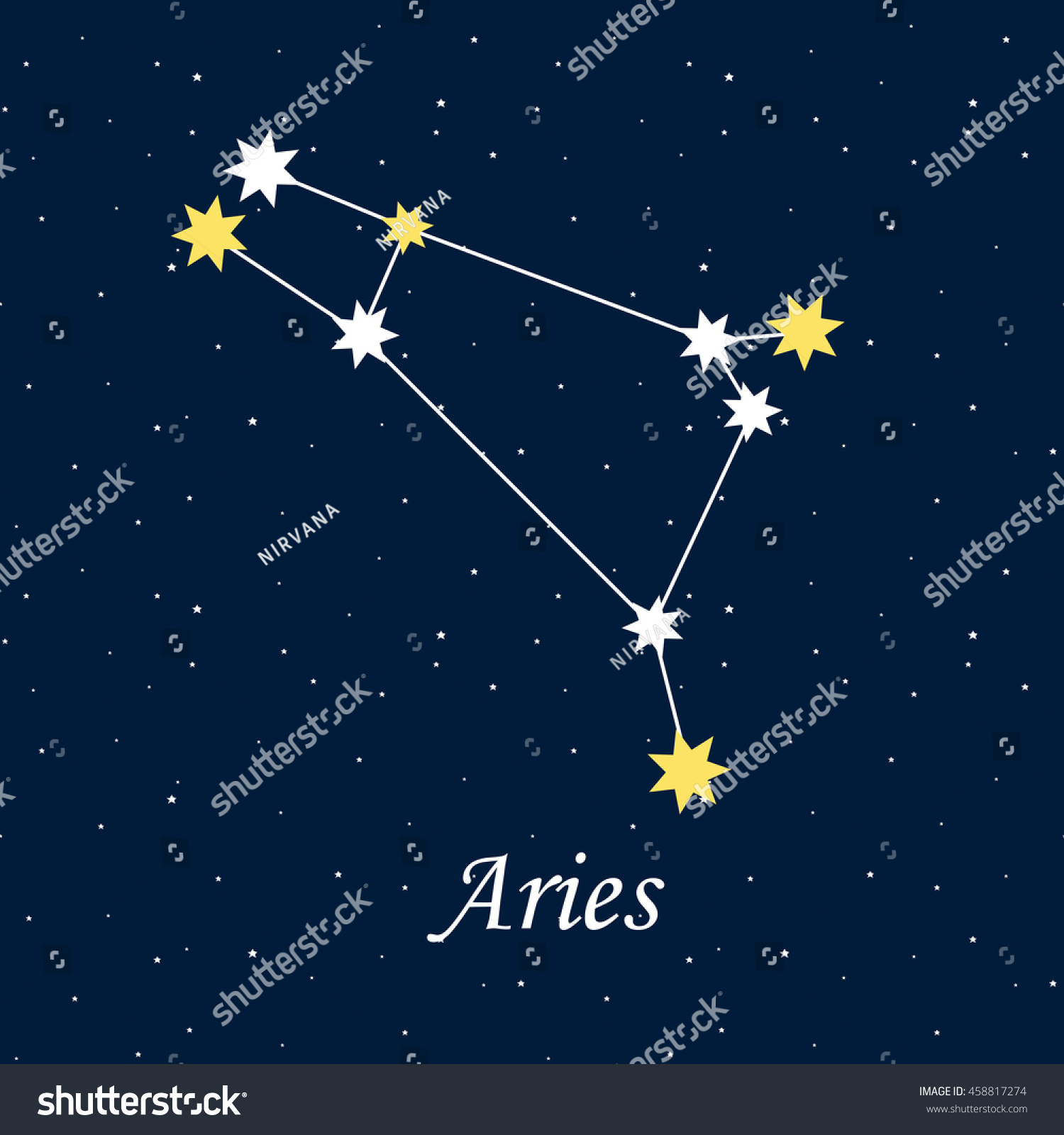 Constellation Aries Zodiac Horoscope Astrology Stars Stock Illustration ...