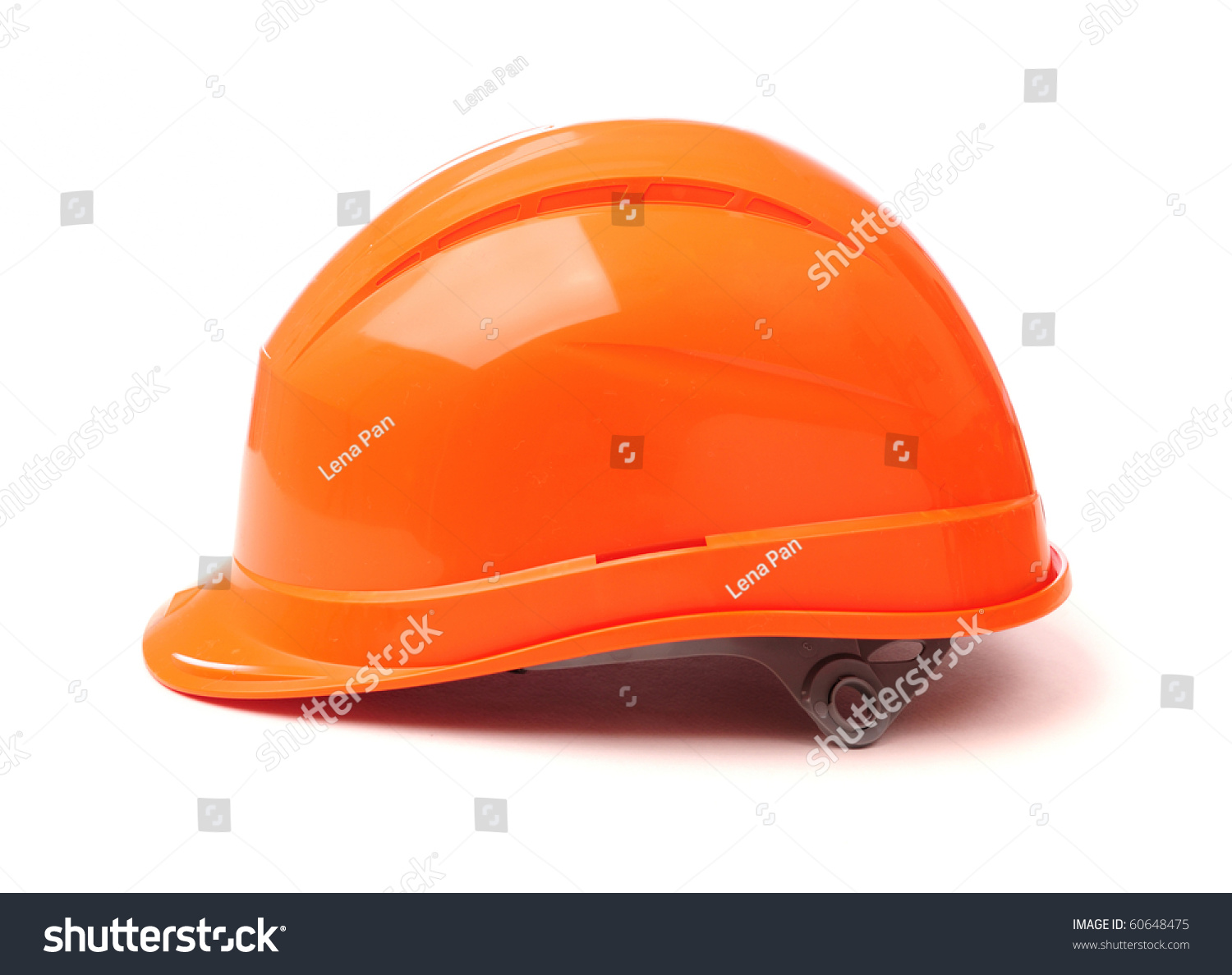 Construction Helmet Isolated On White, Side View. Stock Photo 60648475 ...