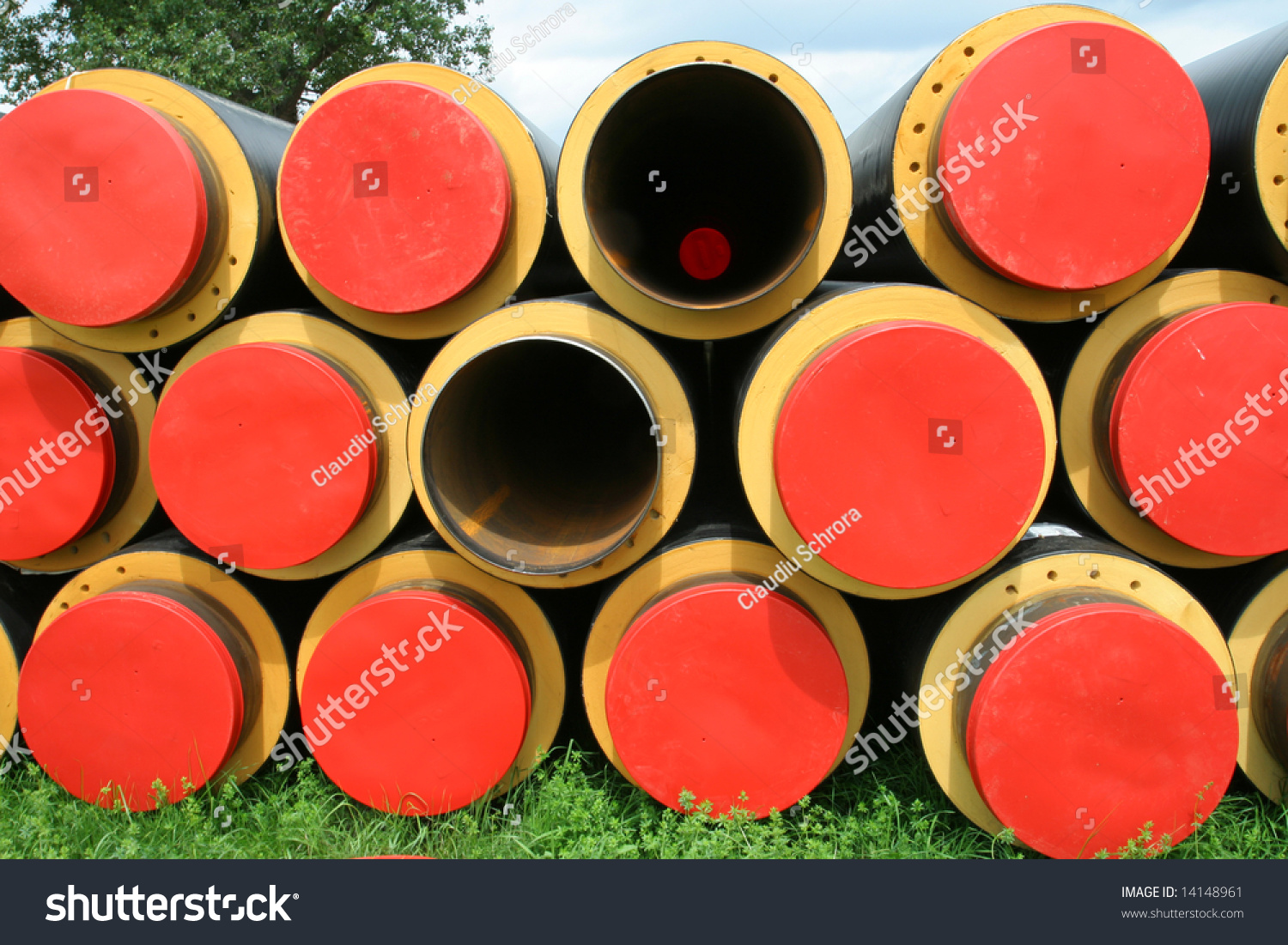 Construction Pipes Waiting Transport Stock Photo 14148961 | Shutterstock