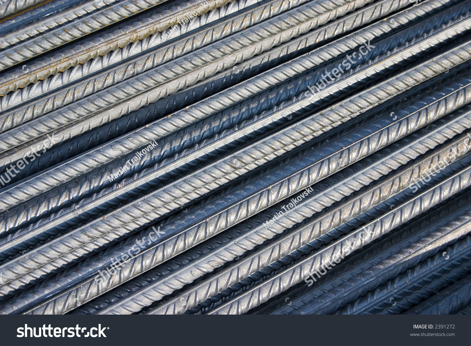 Construction Steel Rods, Diagonal Stock Photo 2391272 : Shutterstock