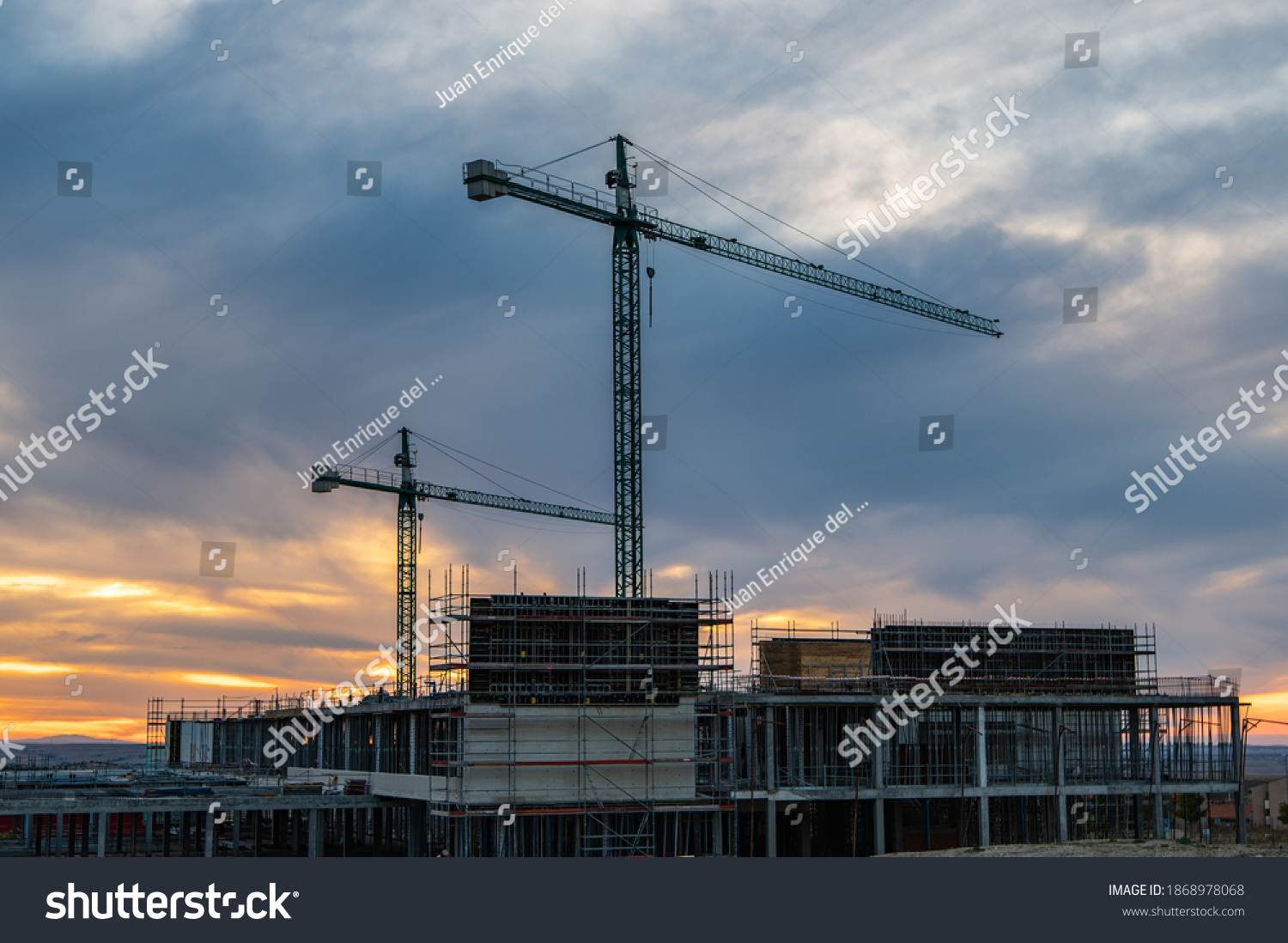 Construction Structure Building Concrete Beams Stock Photo 1868978068 ...