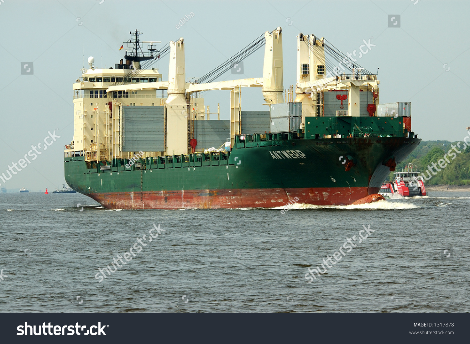 Container Ship Under Way Stock Photo 1317878 : Shutterstock