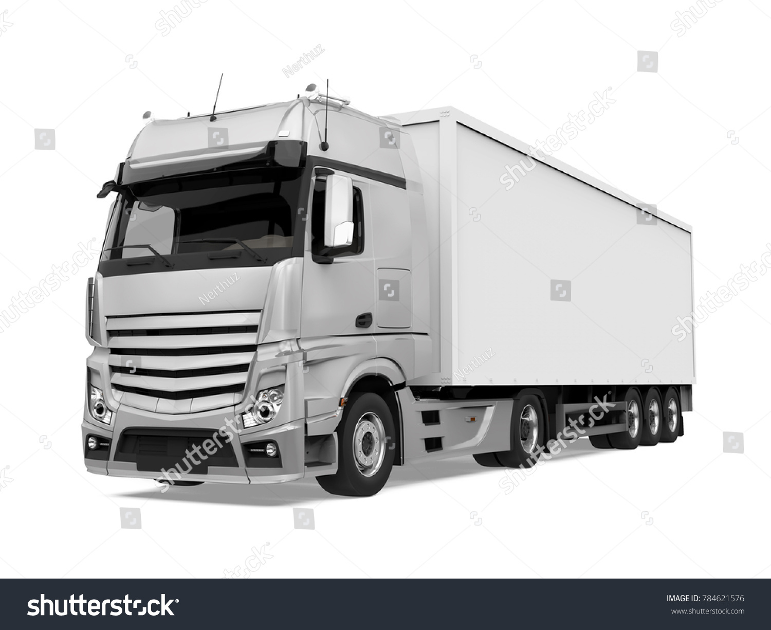 Container Truck Isolated 3d Rendering Stock Illustration 784621576 ...