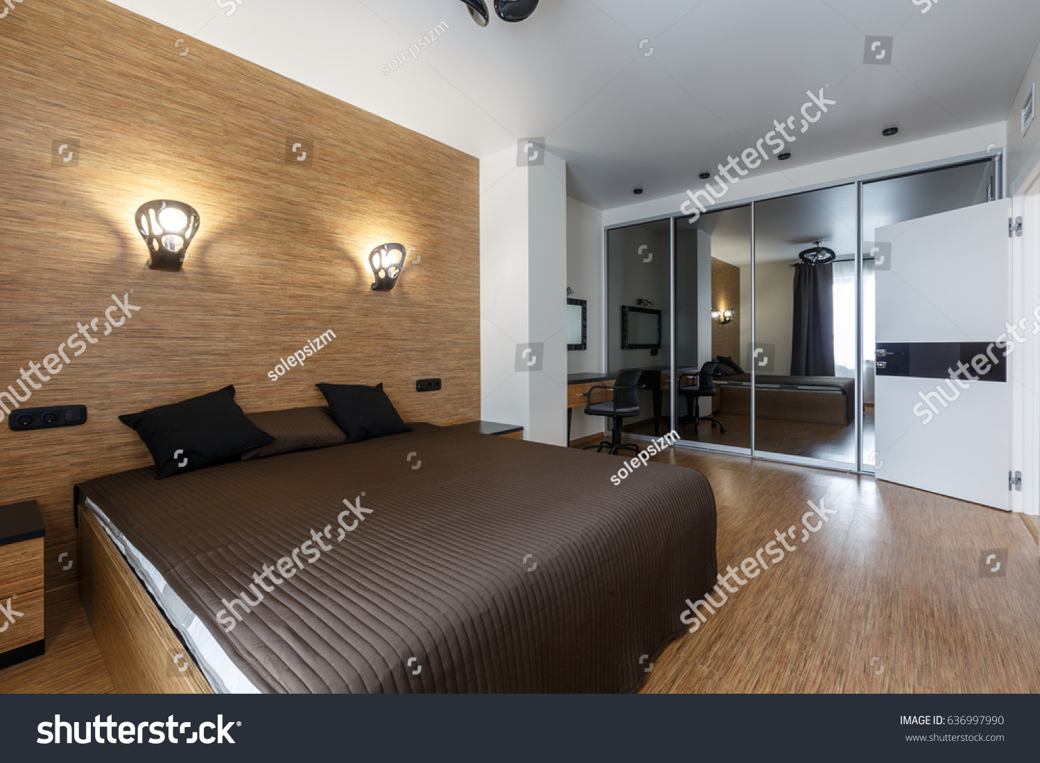 Contemporary Luxury Bedroom Apartment Downtown Soft Stock