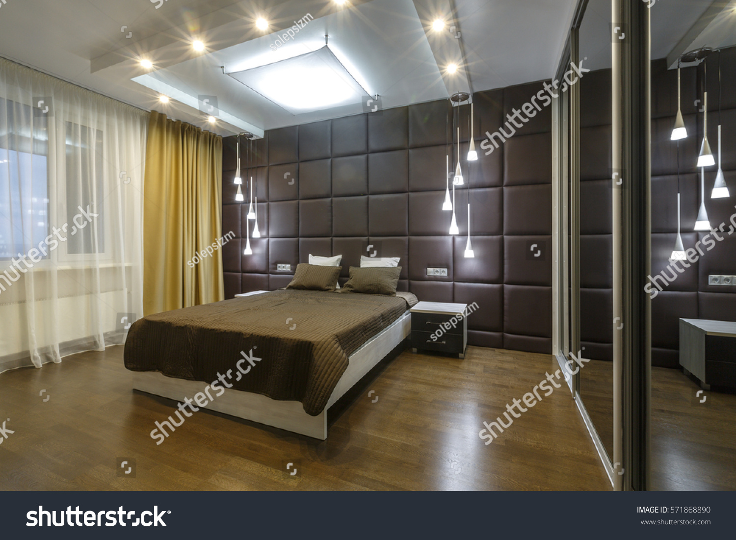 Contemporary Master Bedroom Luxurious Apartment Downtown