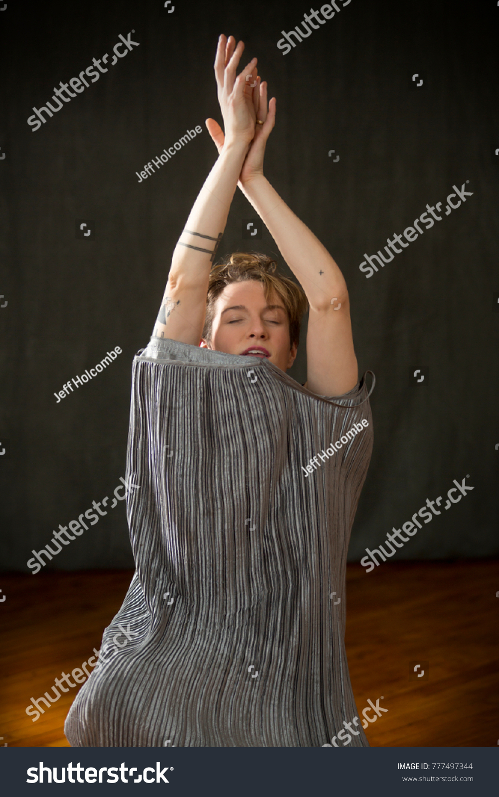 Contemporary Young Woman Dancer Short Hair Stock Photo Edit Now