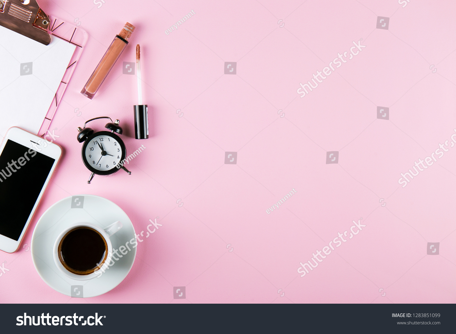 Content Creator Table Concept Laptop Computer Stock Photo 1283851099 ...