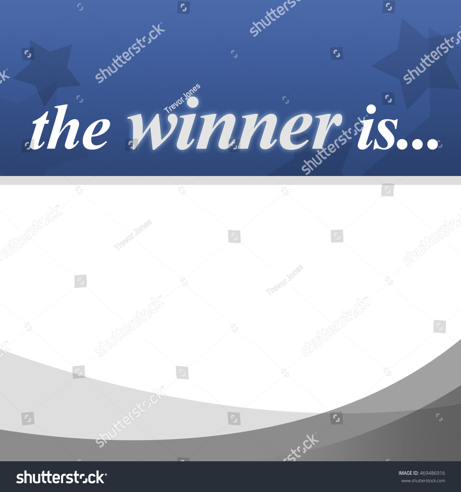 Contest Winner Template Prize Giveaway Draw Stock Illustration 469486916