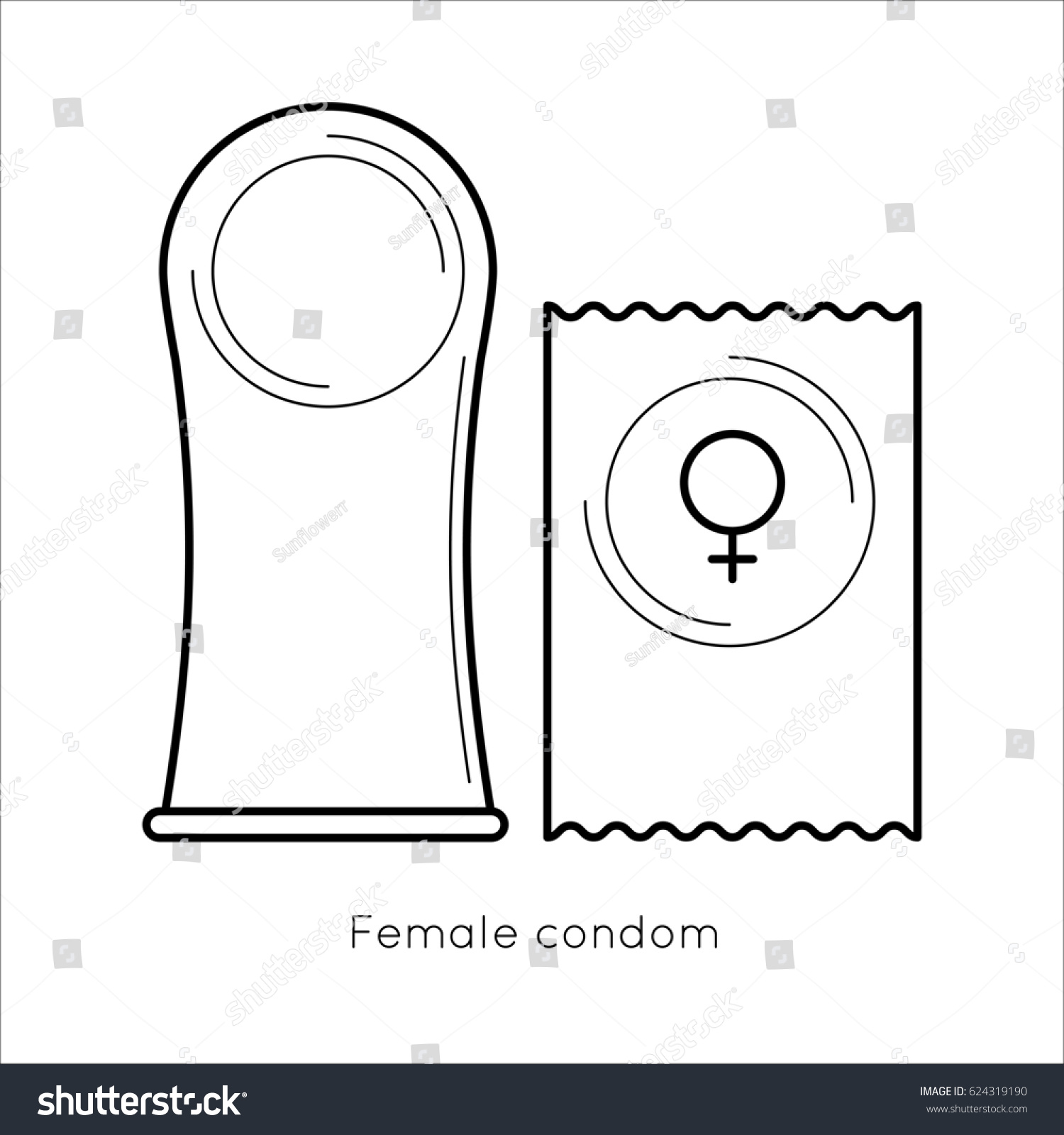 Contraception Method Female Condom Woman Contraceptive ภาพประกอบสต็อก 624319190 Shutterstock