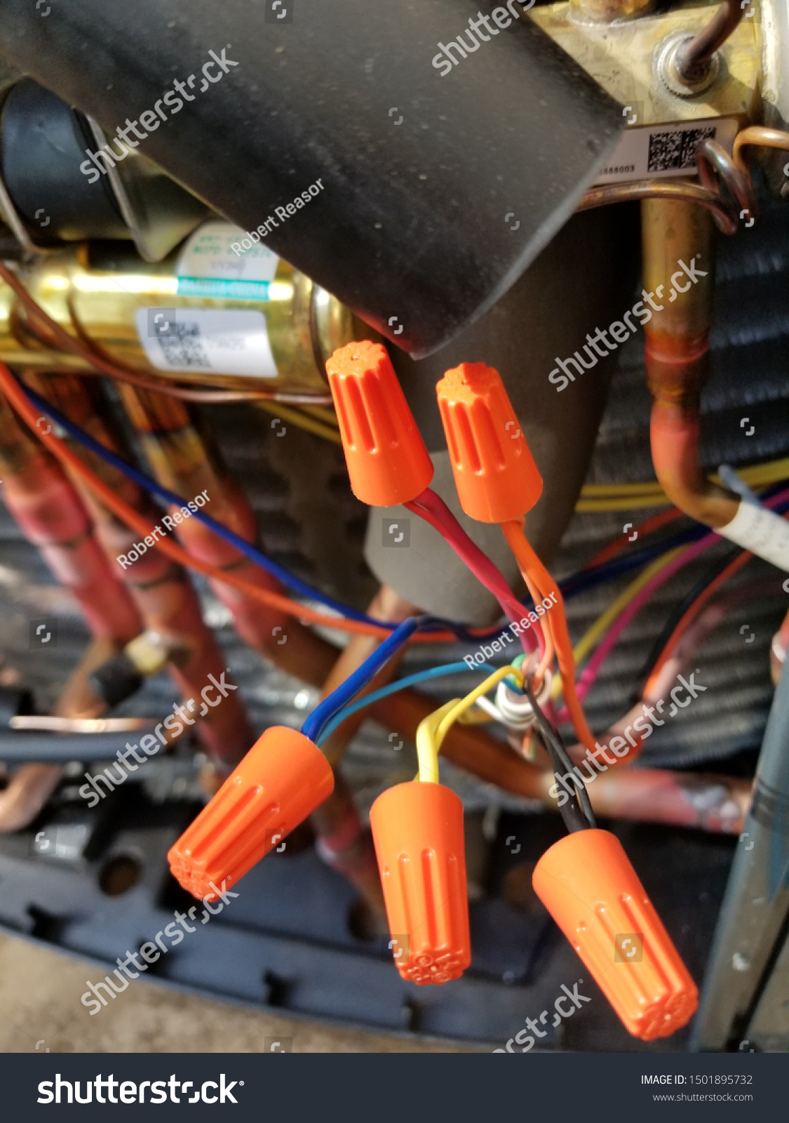 Control Wiring Air Conditioner Outdoor Unit Stock Photo Edit Now 1501895732