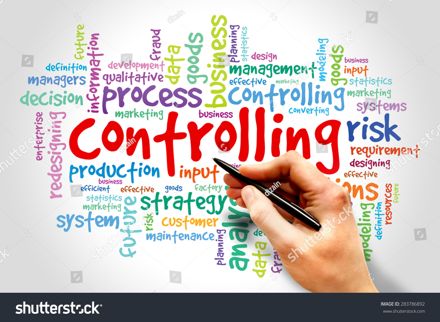 Controlling word cloud, business concept
