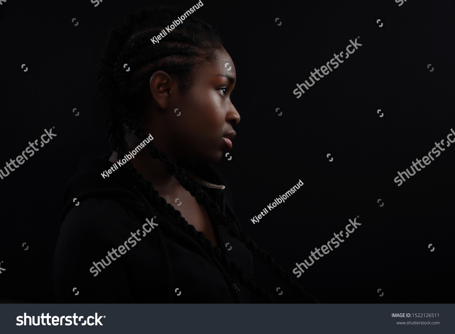 Cool Real Black Female Model Looking Stock Photo (Edit Now) 1522126511