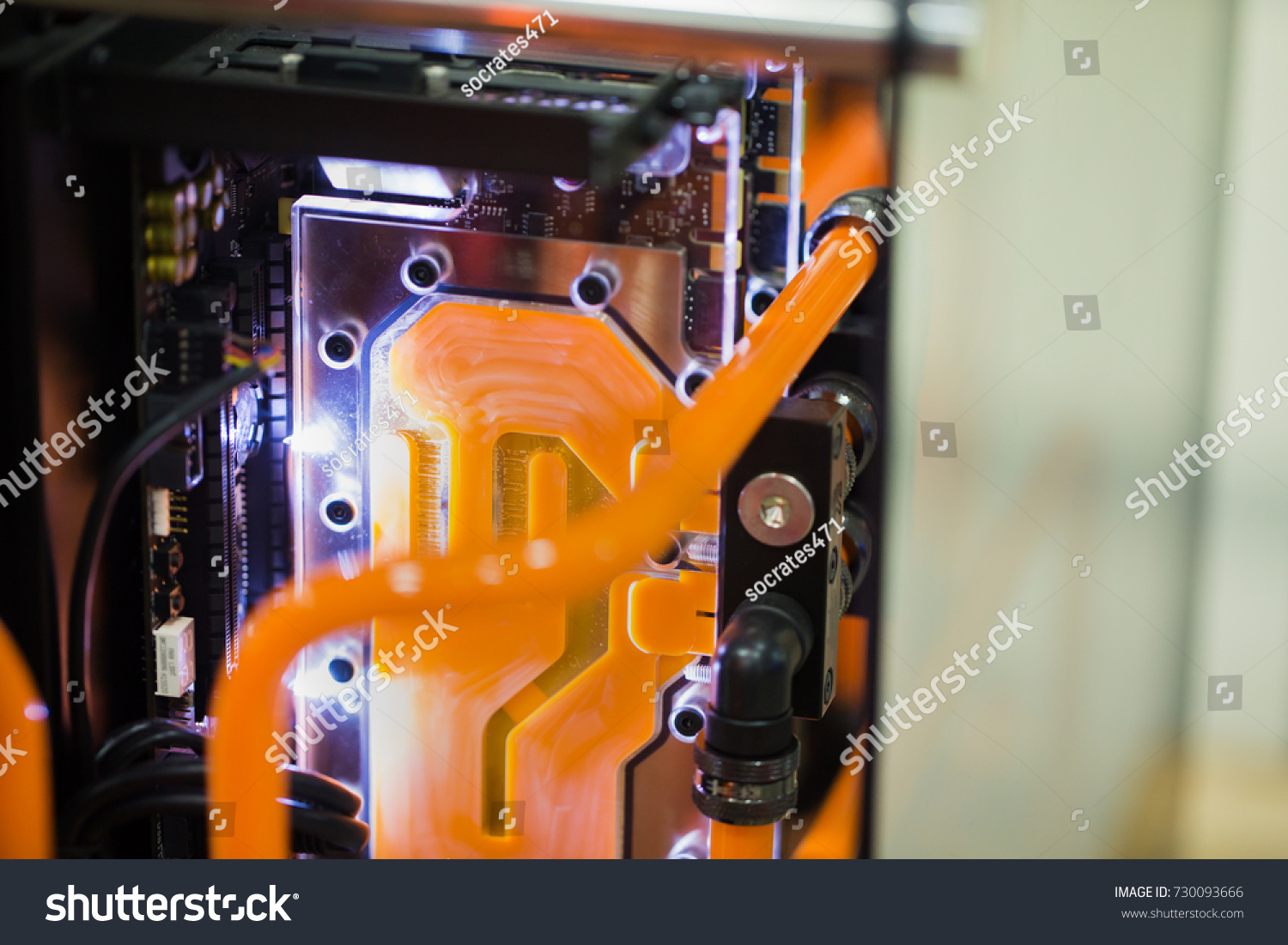 Cooling System Graphics Water Cooling Stock Photo