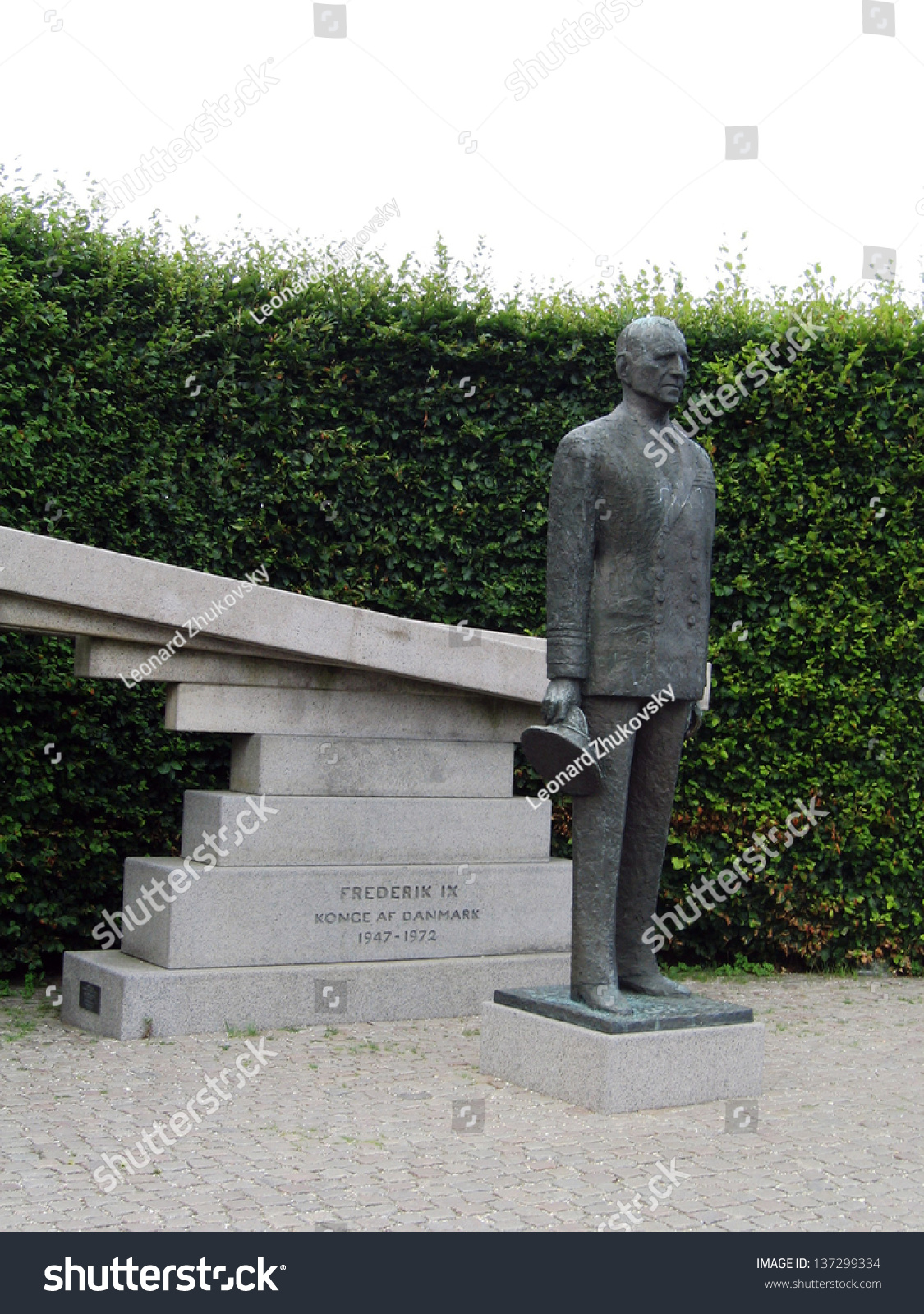 Copenhagen, Denmark - August 3: Statue Of The King Frederick Ix In ...