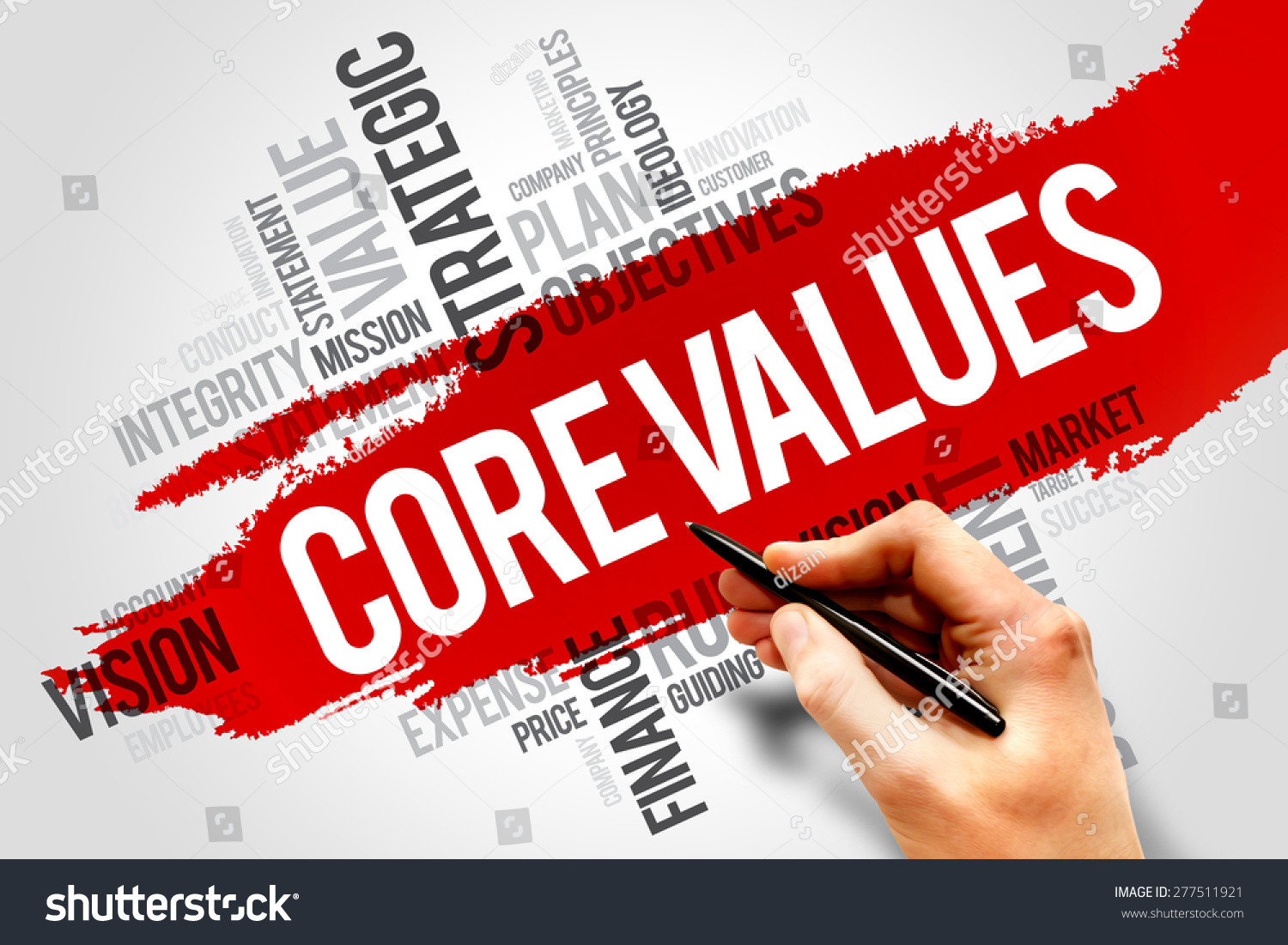 Core Values Set Fundamental Beliefs Ideals Stock Photo 277511921 ...