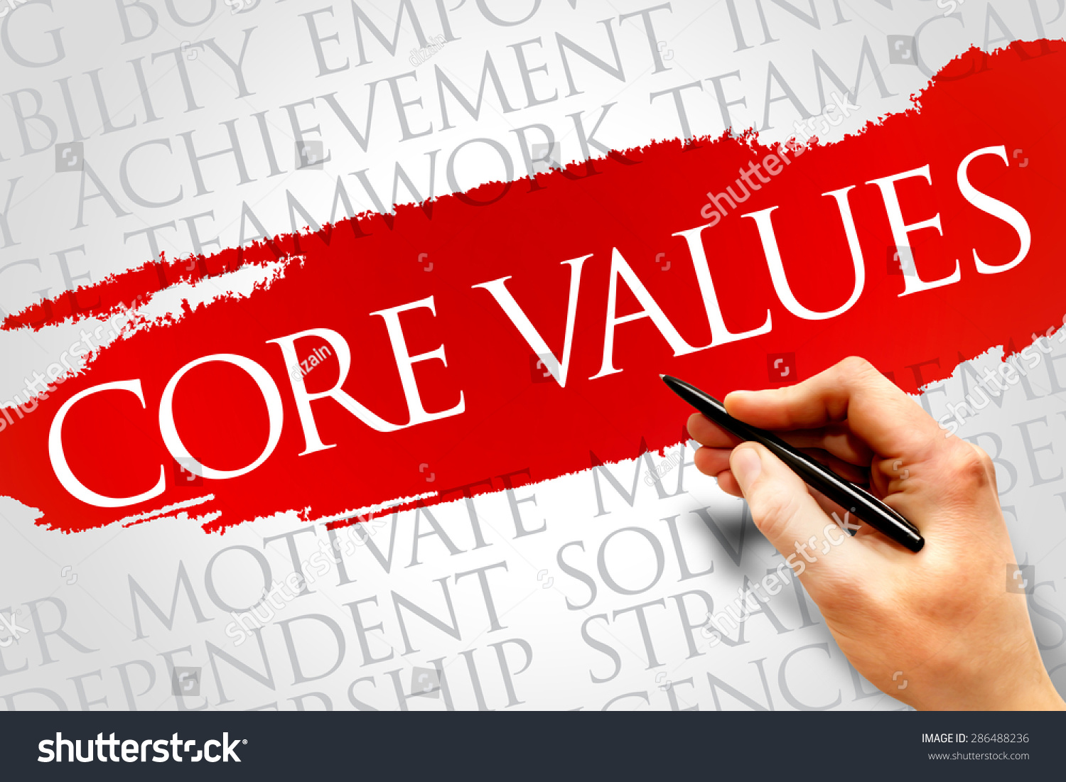 Core Values Word Cloud Business Concept Stock Photo 286488236 