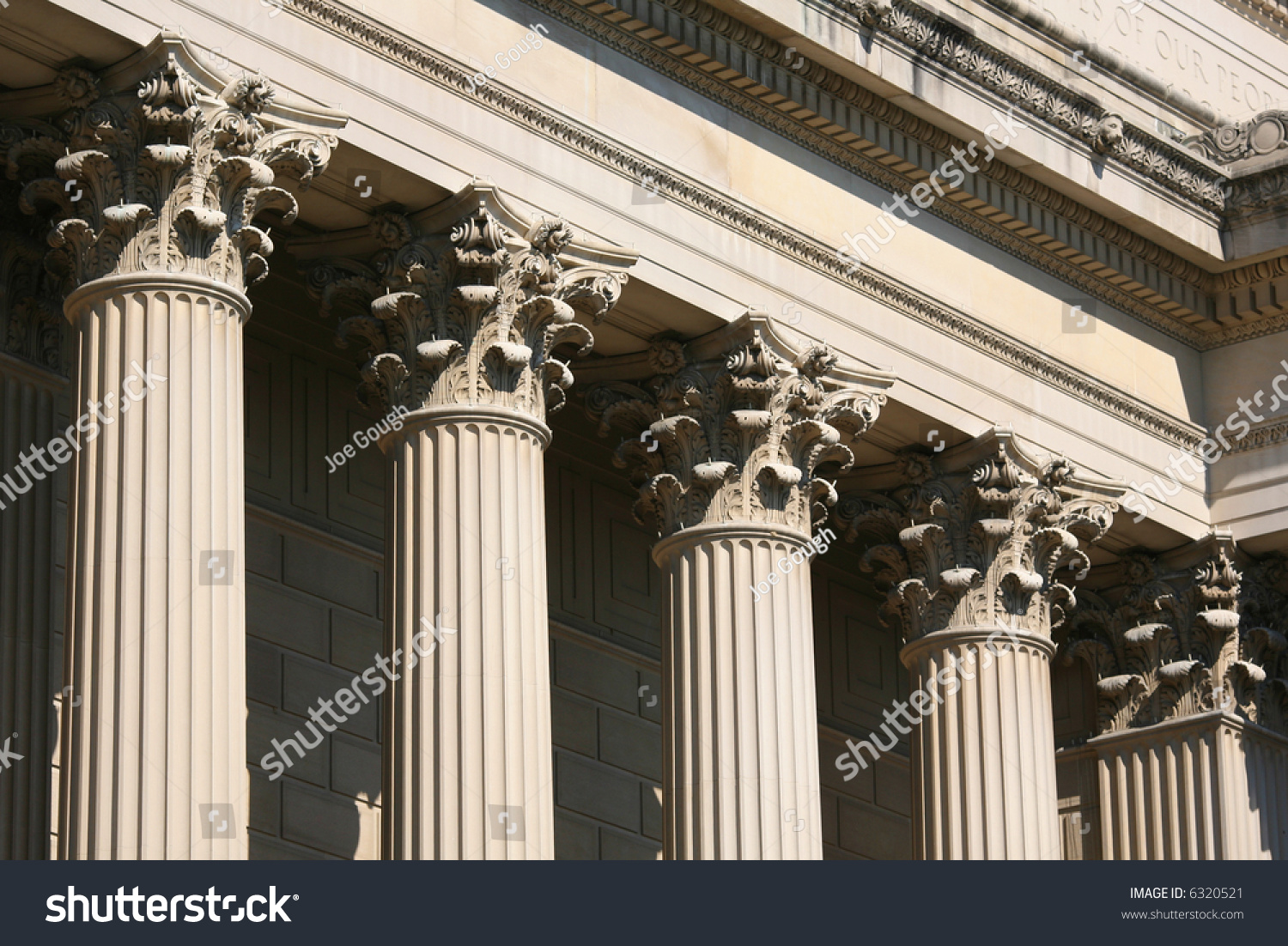 Corinthian Columns National Archive Washington Dc Stock Photo 6320521 ...