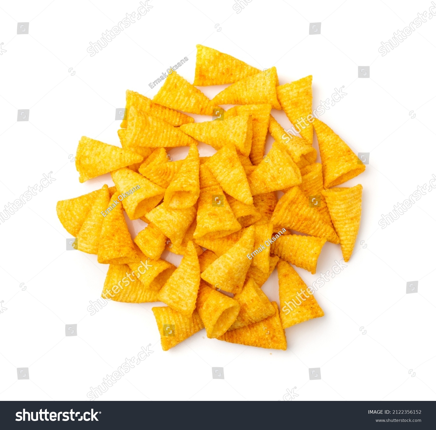 Corn Cone Pile Isolated Bugles Chips Stock Photo 2122356152 | Shutterstock