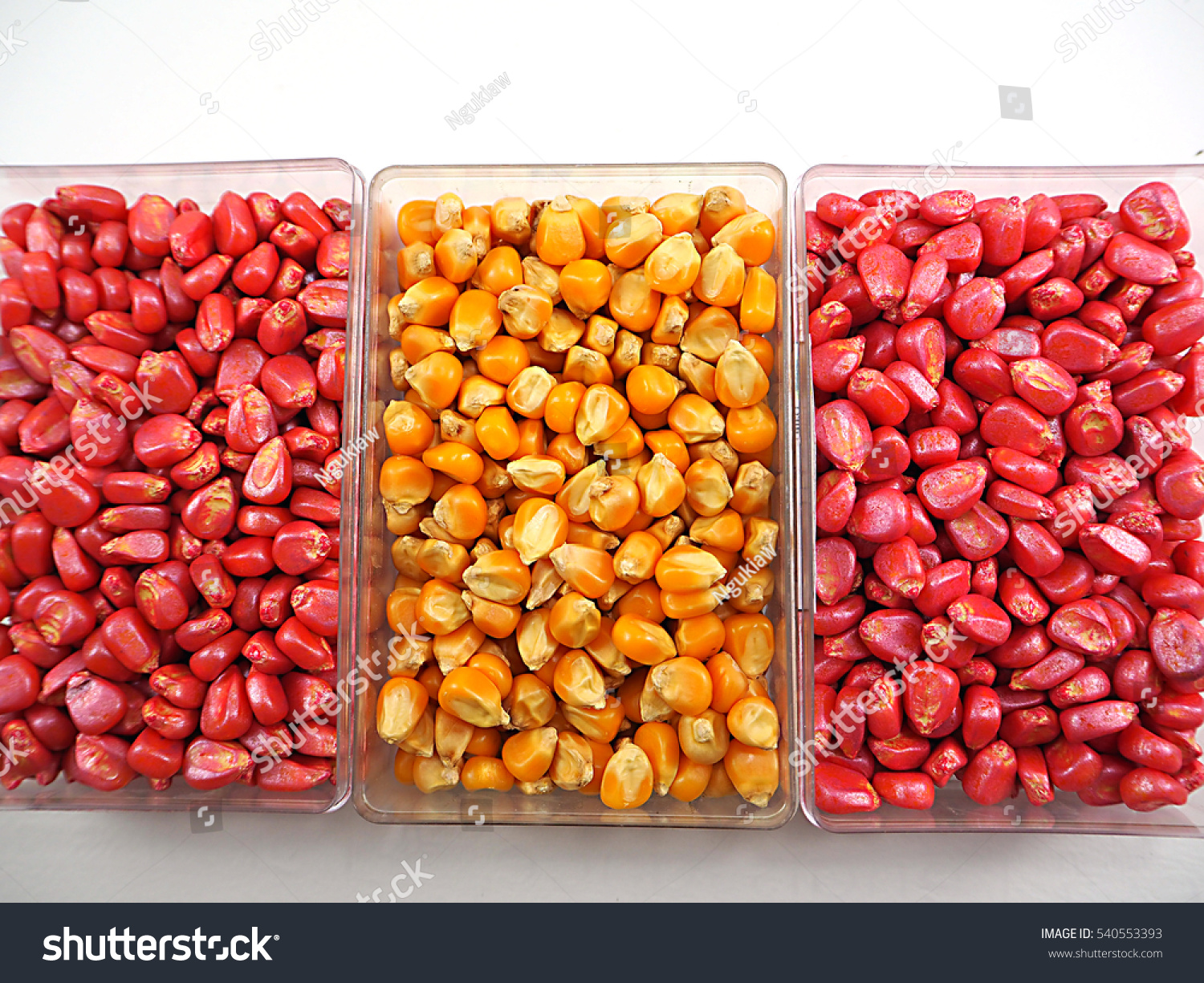 Corn Seeds Coating By Red Color Stock Photo Edit Now