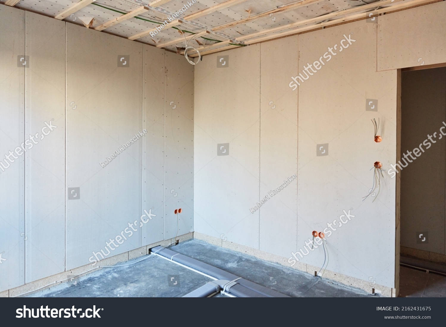 Corner Room Room House Building Plasterboard Stock Photo 2162431675 ...