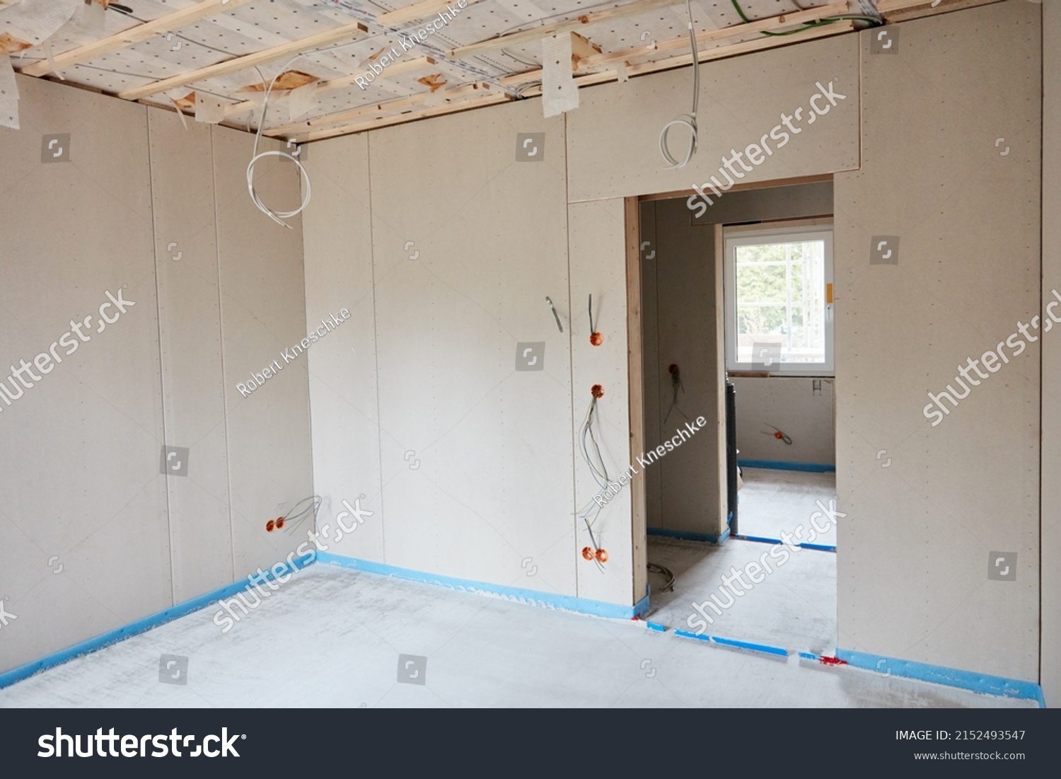 Corner Room Door Opening Fresh Screed Stock Photo 2152493547 | Shutterstock