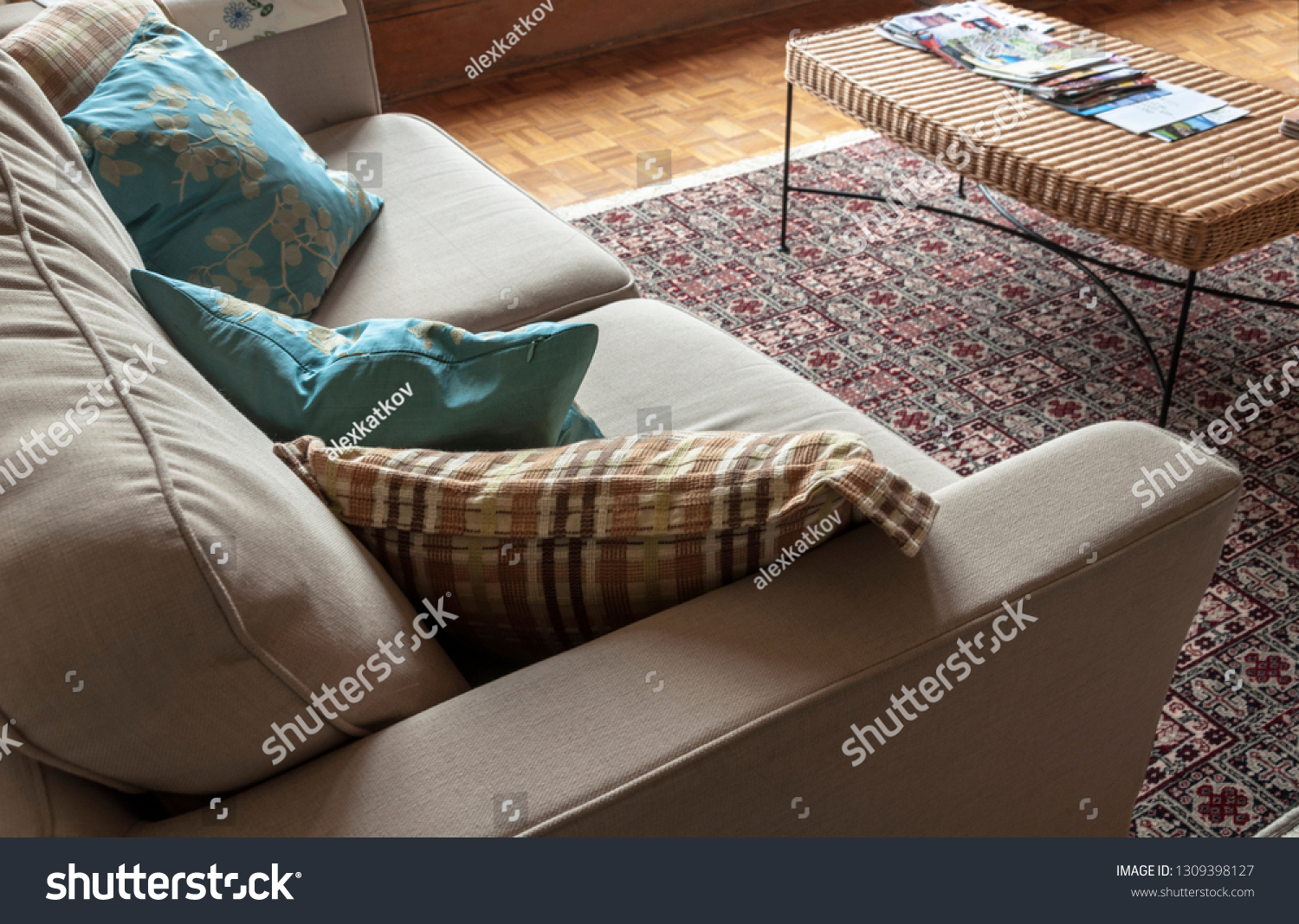 Corner Comfy Couch Pillows Stock Photo Edit Now