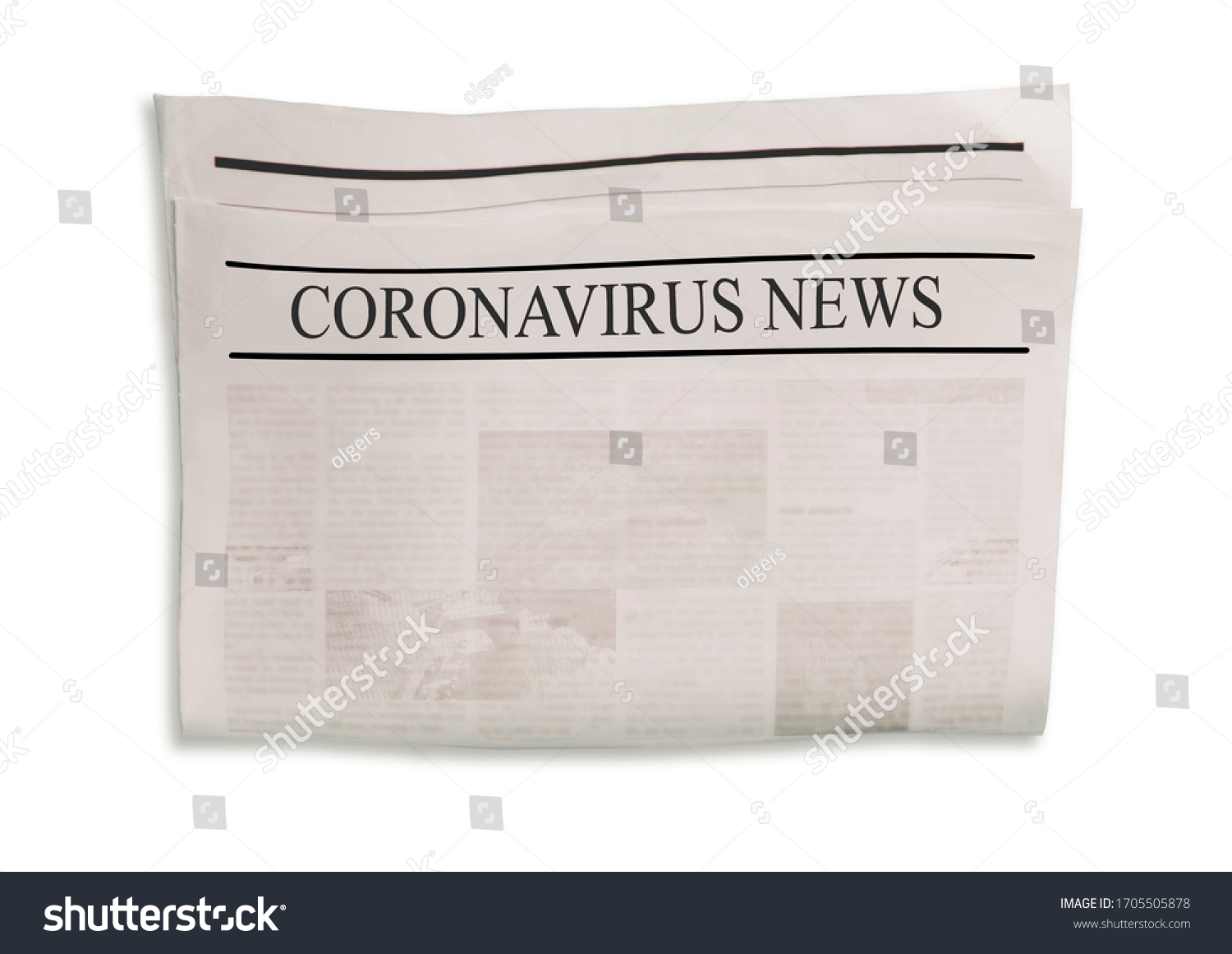 Coronavirus Covid19 News Newspaper Headlines On Stock Illustration