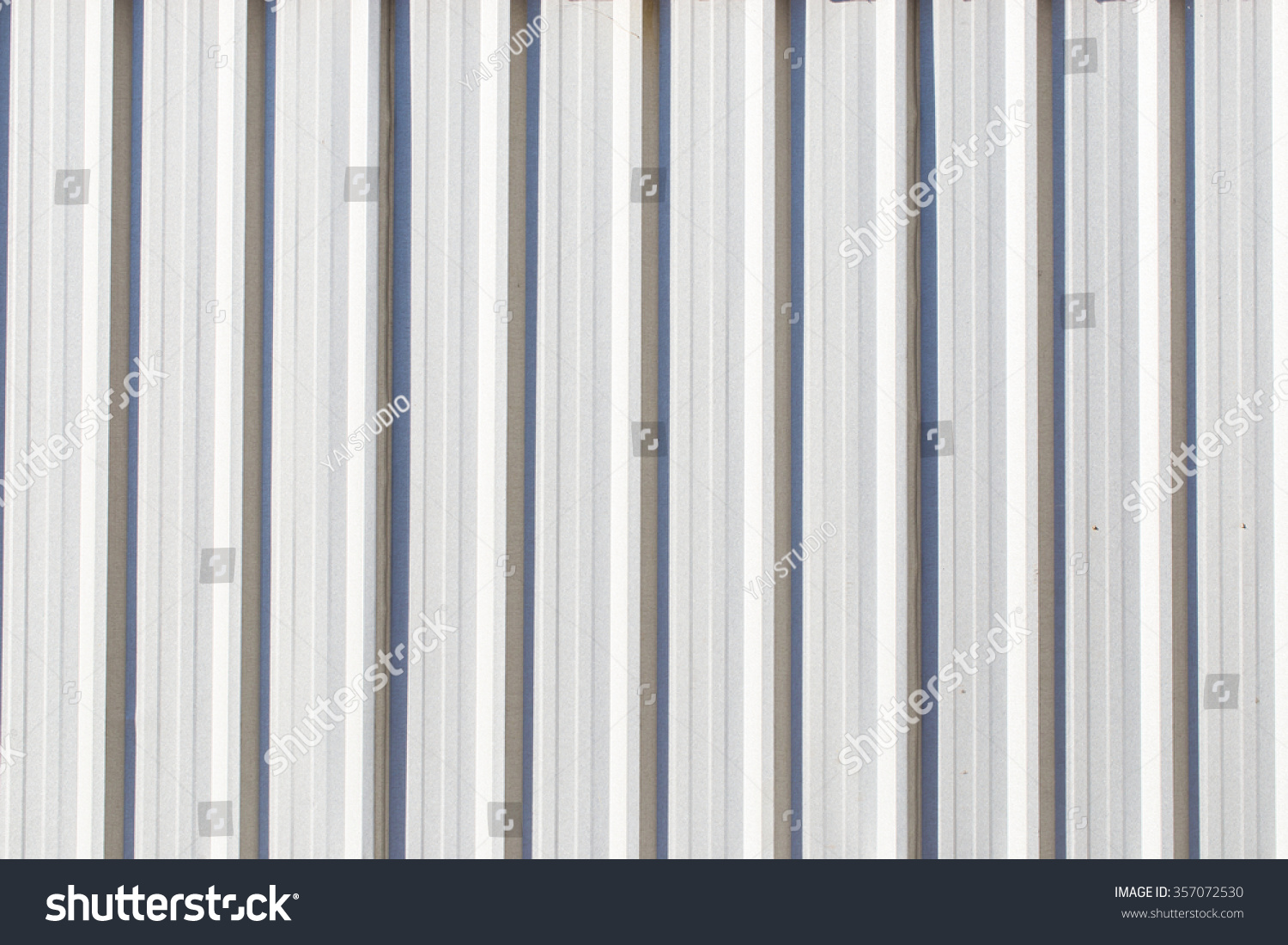 Corrugated Metal Wall Texture Background Stock Photo 357072530