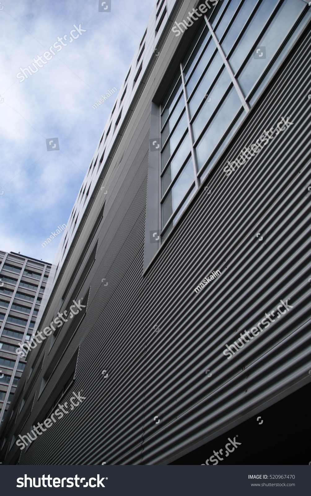 Corrugated Sheet Metal Facade ภาพสต็อก 520967470 - Shutterstock