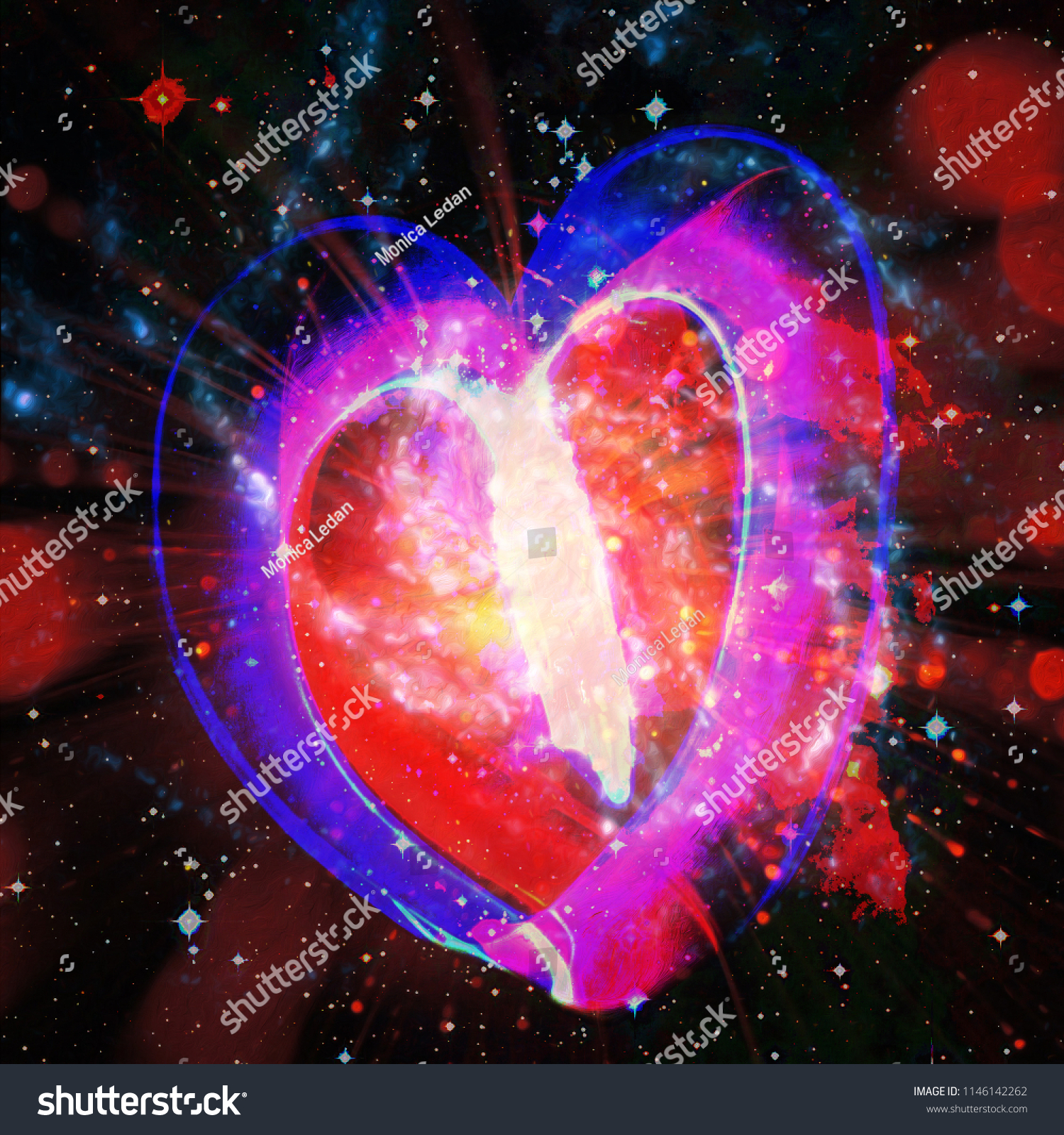 Cosmic Love Vision Stock Illustration