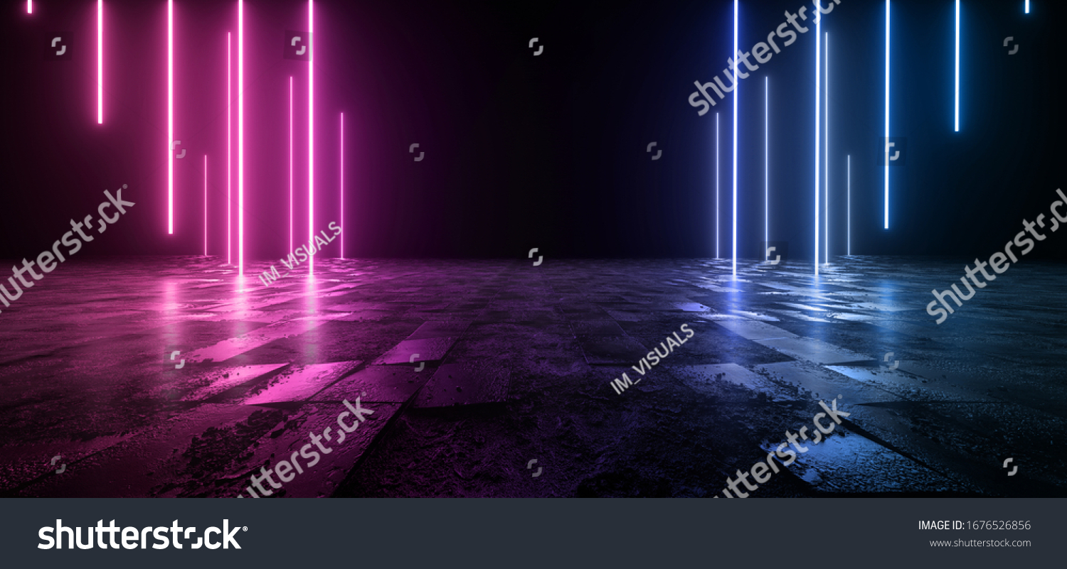 Cosmic Sci Fi Futuristic Purple Blue Stock Illustration 1676526856 ...