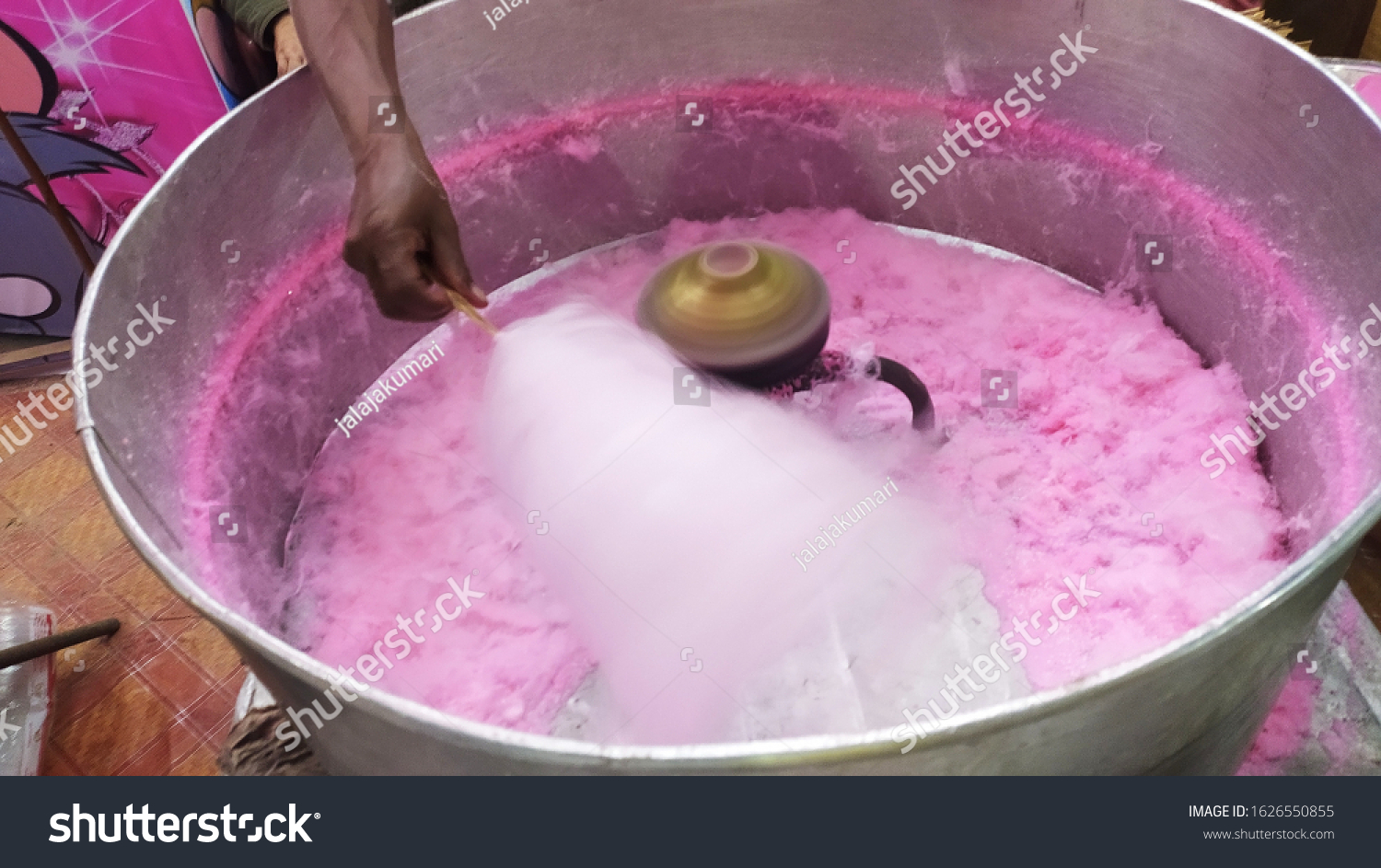 Cotton Candy Made By Heating Liquefying Stock Photo Edit Now