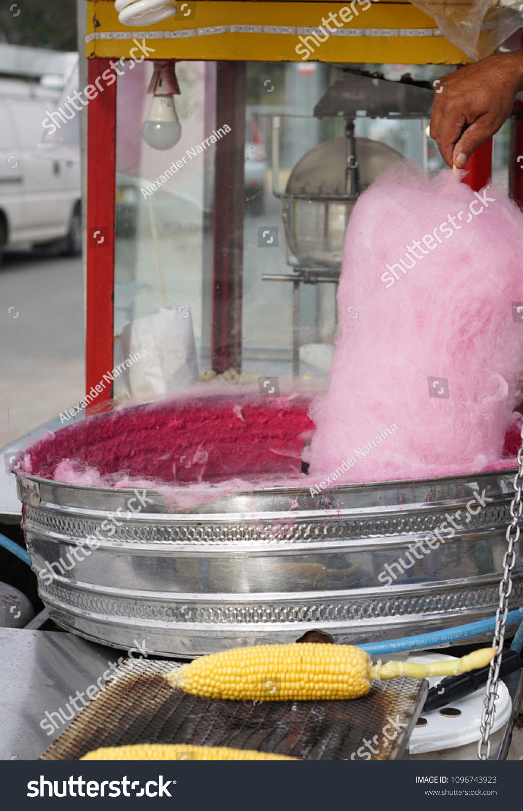 Cotton Candy Vendor On Fair Stock Photo Edit Now