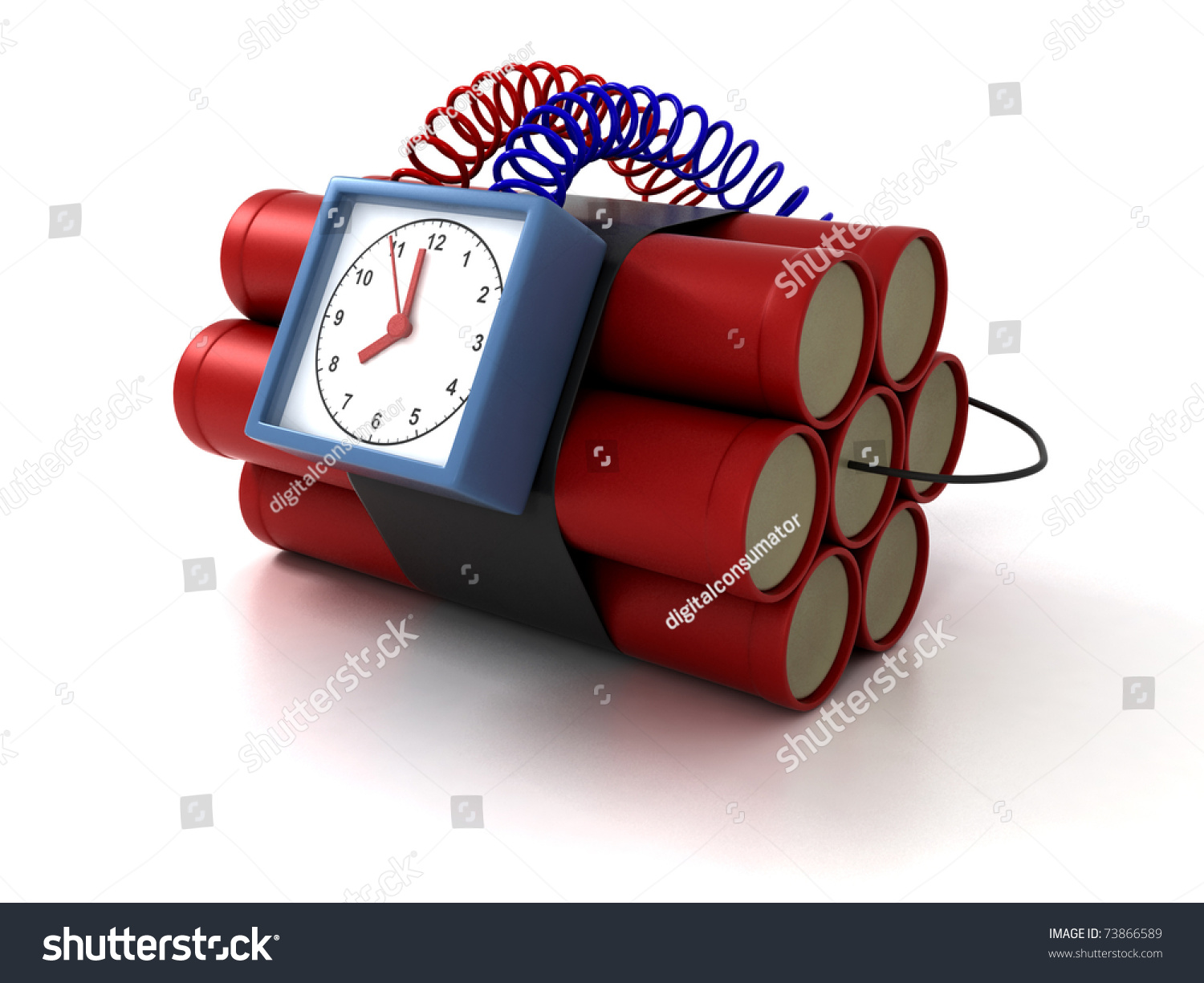 Countdown Time Bomb Dynamite Stock Illustration 73866589