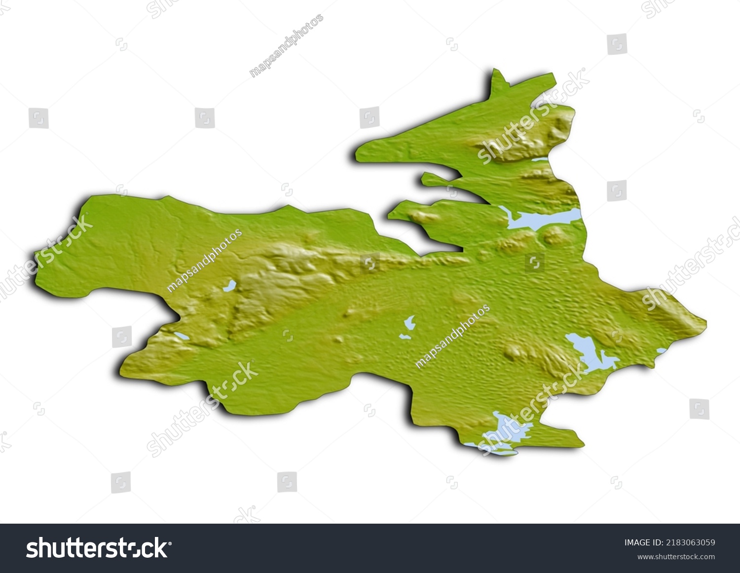 County Sligo Ireland Map Shaded Relief Stock Illustration 2183063059   Stock Photo County Sligo Ireland Map Shaded Relief Map Of County Sligo Ireland D Render Physical Map 2183063059 