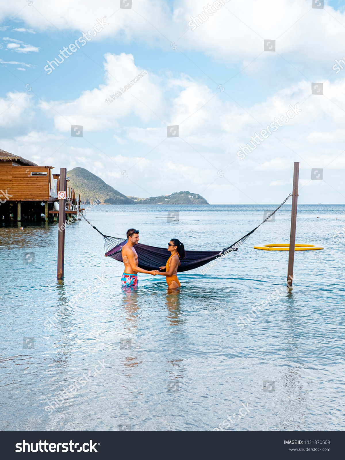 Couple On Luxury Vatation Tropical Island Stock Photo Edit Now