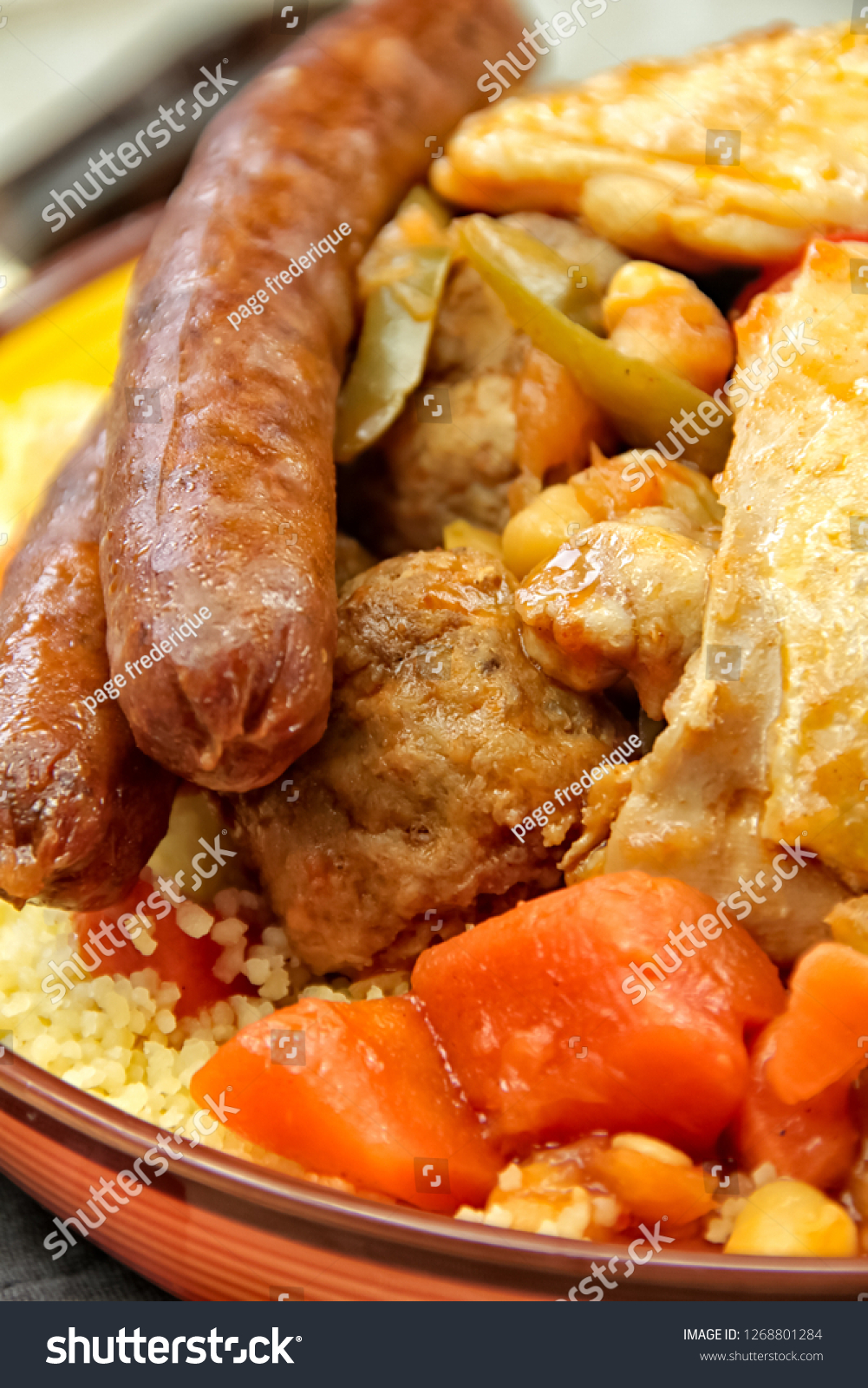 Couscous Chicken Merguez Stock Photo Edit Now 1268801284