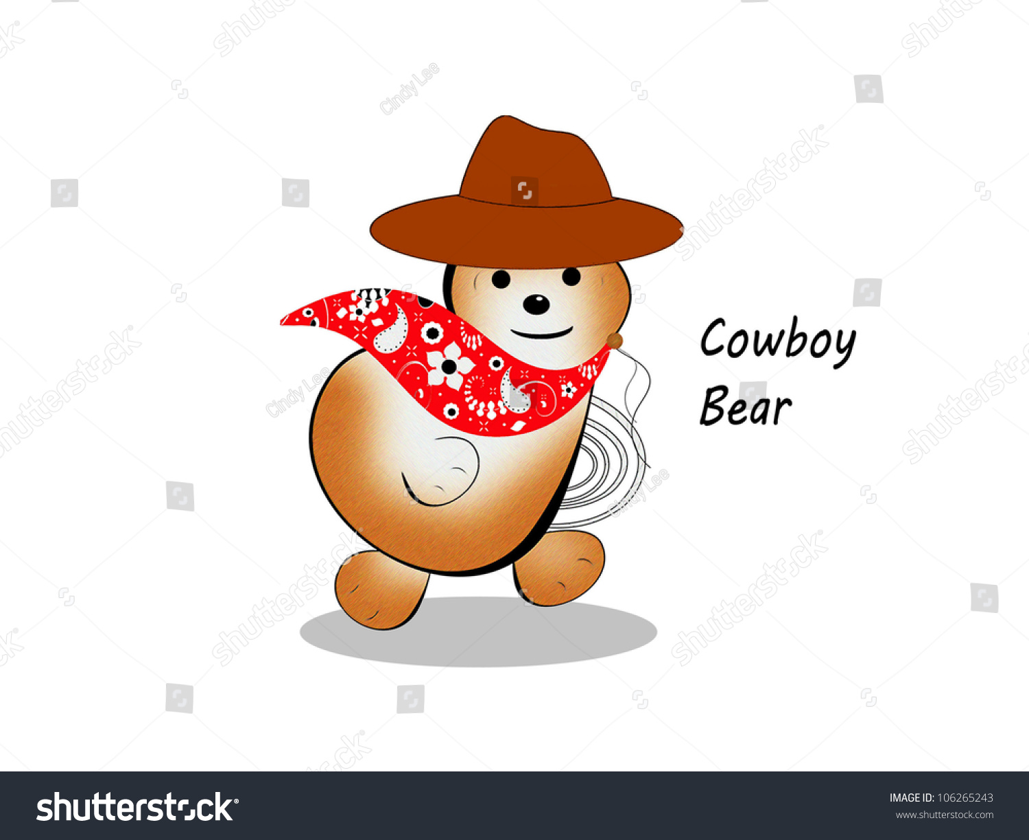 Cowboy Bear Stock Illustration 106265243 - Shutterstock