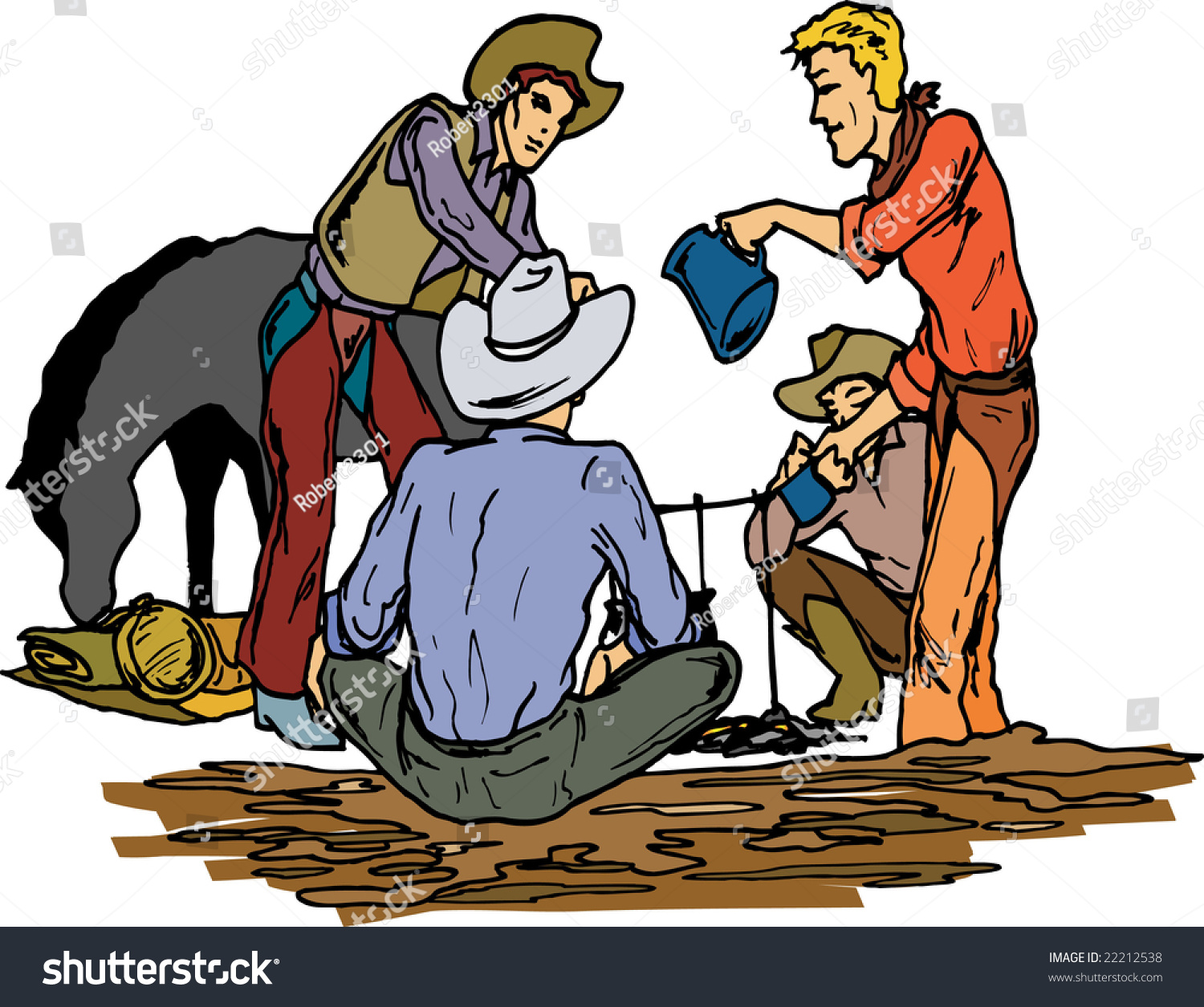 Cowboy Coffee Stock Illustration 22212538 - Shutterstock