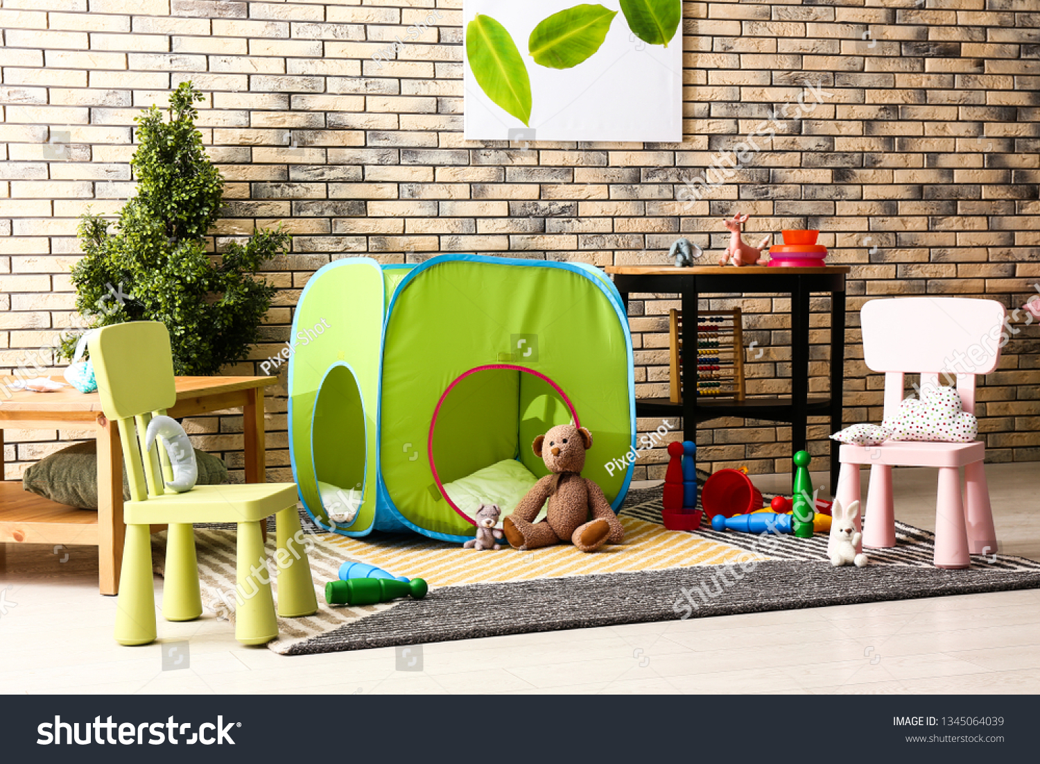 Cozy Interior Kids Room Play Tunnel Stock Photo Edit Now 1345064039