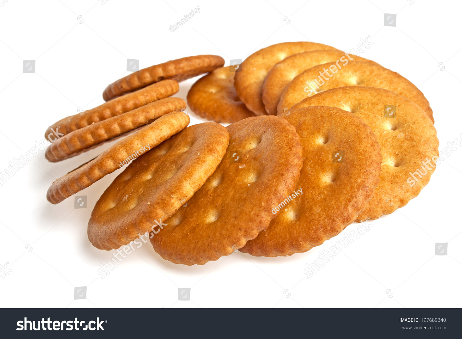 Cracker Cookies Isolated On White Background Stock Photo 197689340 Shutterstock