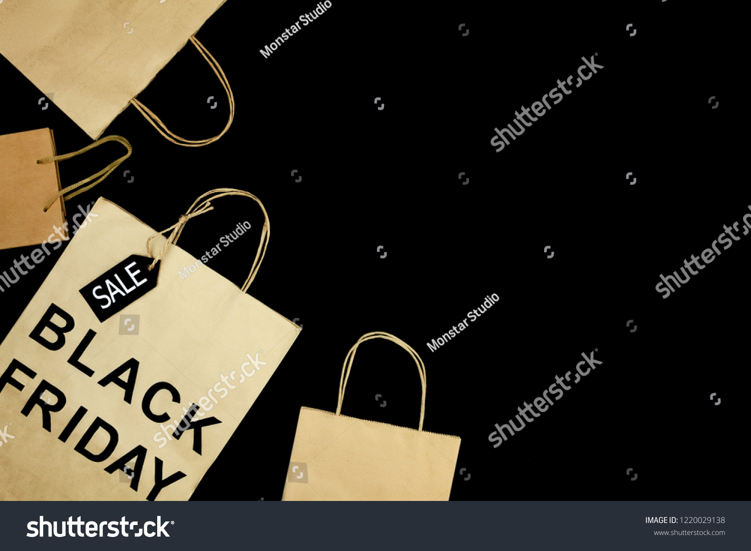 Craft Paper Shopping Bag Shopping Mall Stock Photo Edit Now 1220029138