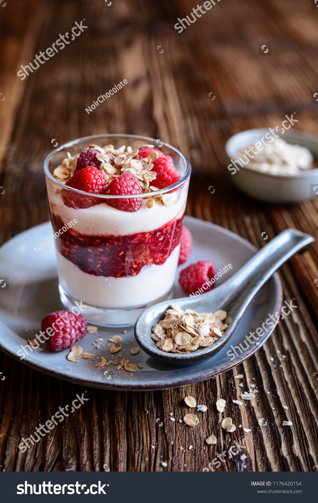 Cranachan Traditional Scottish Dessert Whipped Cream Stock Photo Edit Now 1176420154