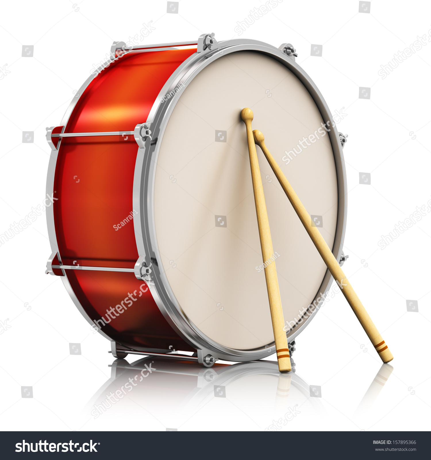 Creative Abstract Musical Instrument Concept Red Stock Illustration ...