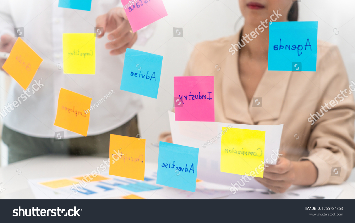 Creative Group Business People Brainstorming Use Stock Photo 1765784363 ...